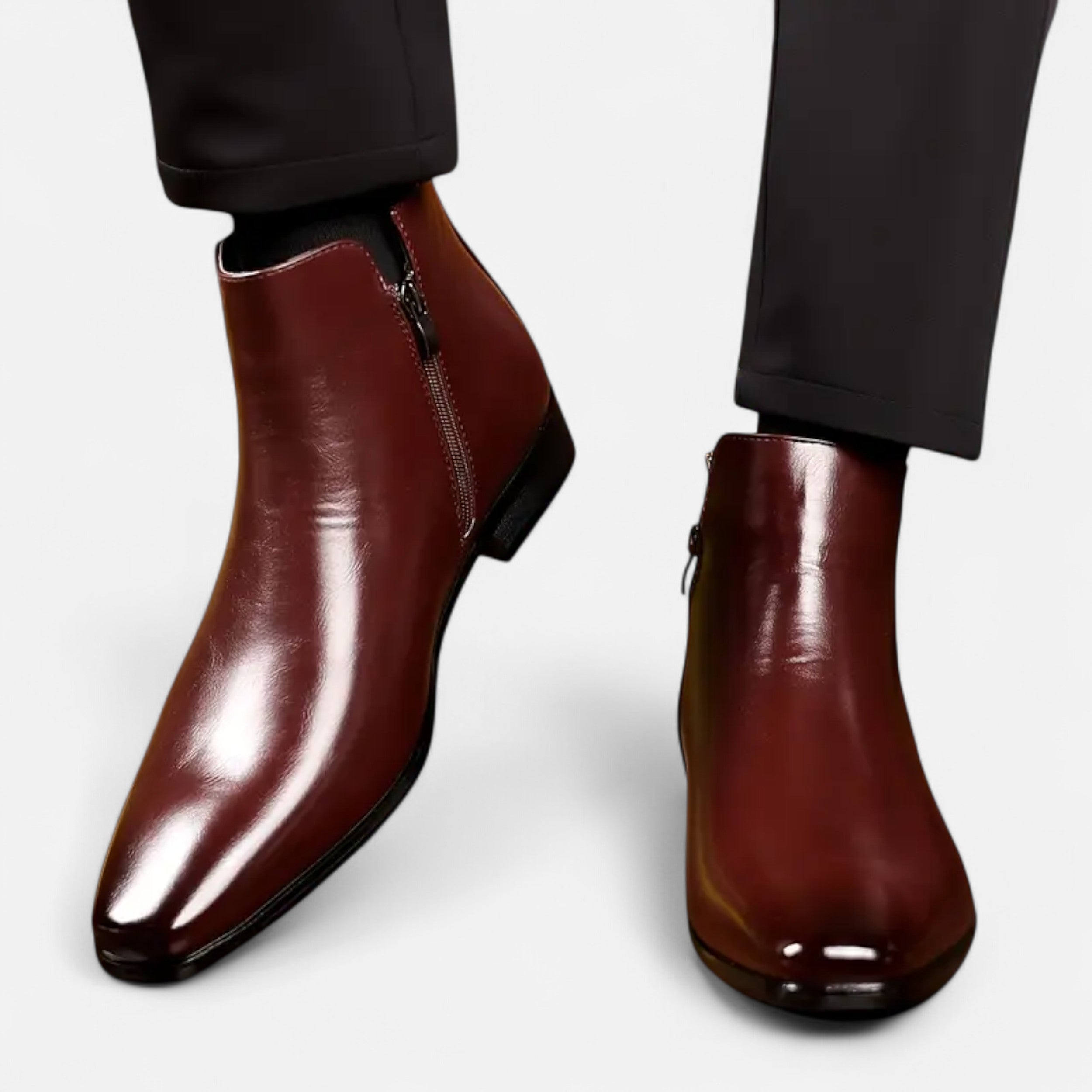 Men’s Vintage Leather Lace-Up Business Boots