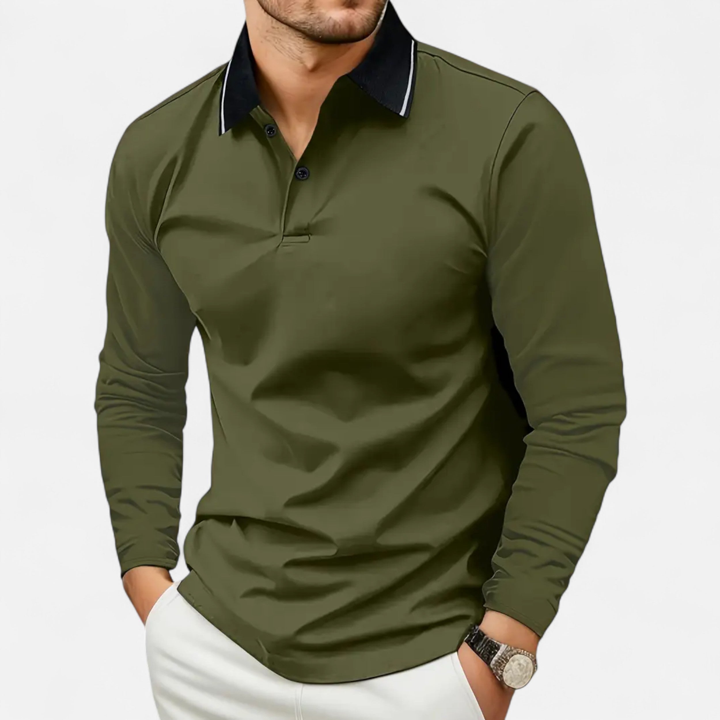 Men’s Casual Rugby Top – Timeless Autumn Layer