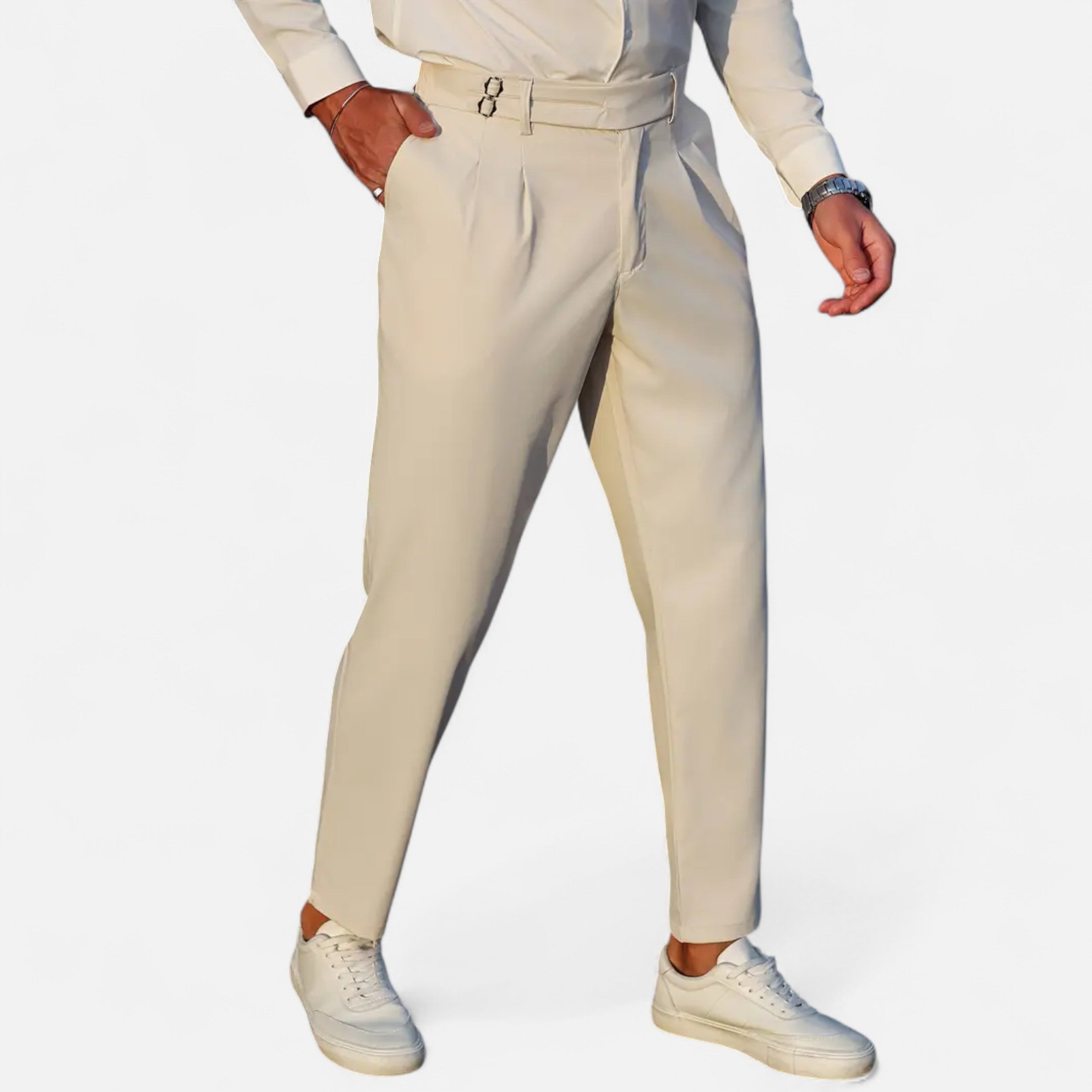 Men’s Relaxed-Fit Pants – Double-Button Classic