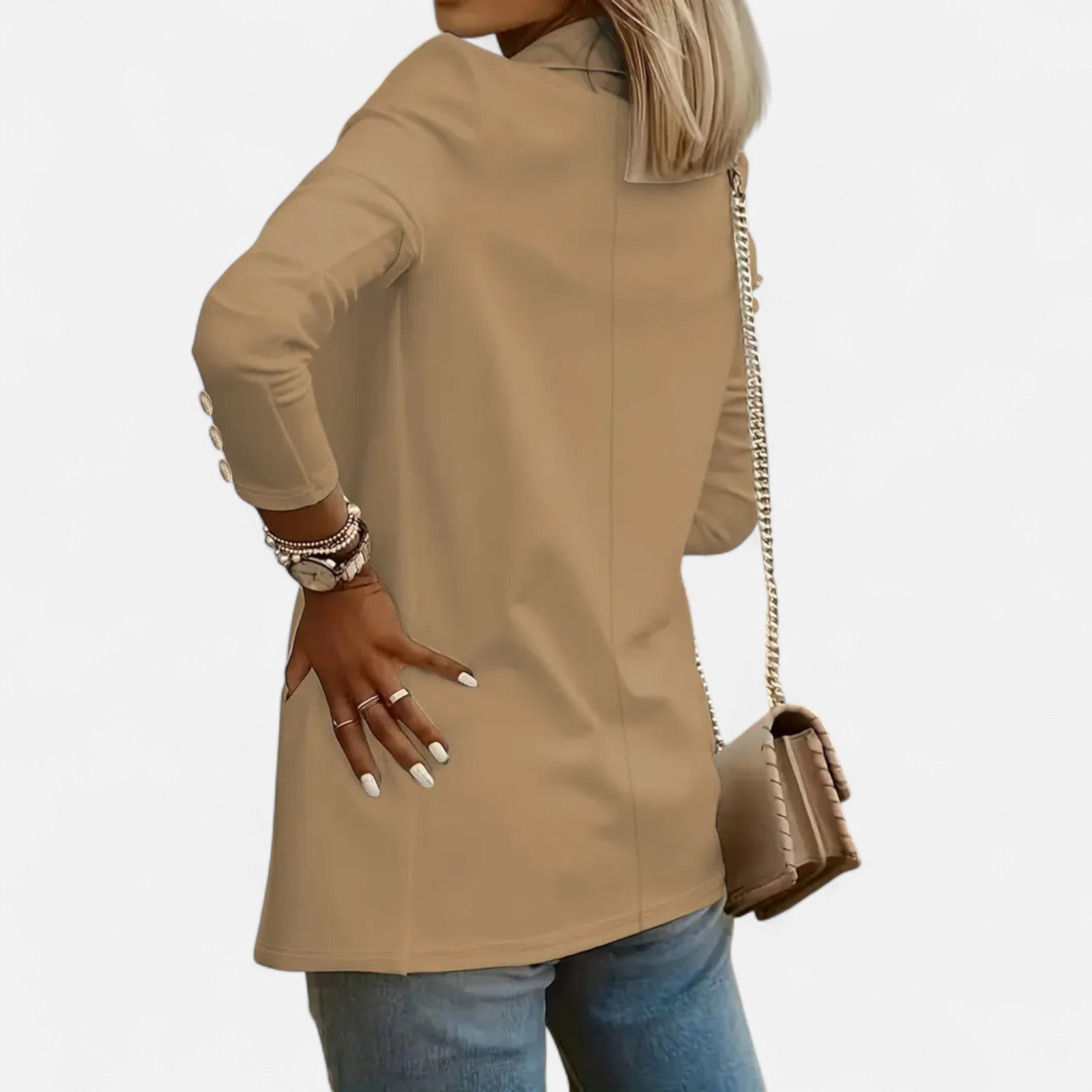 Women’s Chic Mid-Length Lapel Cardigan