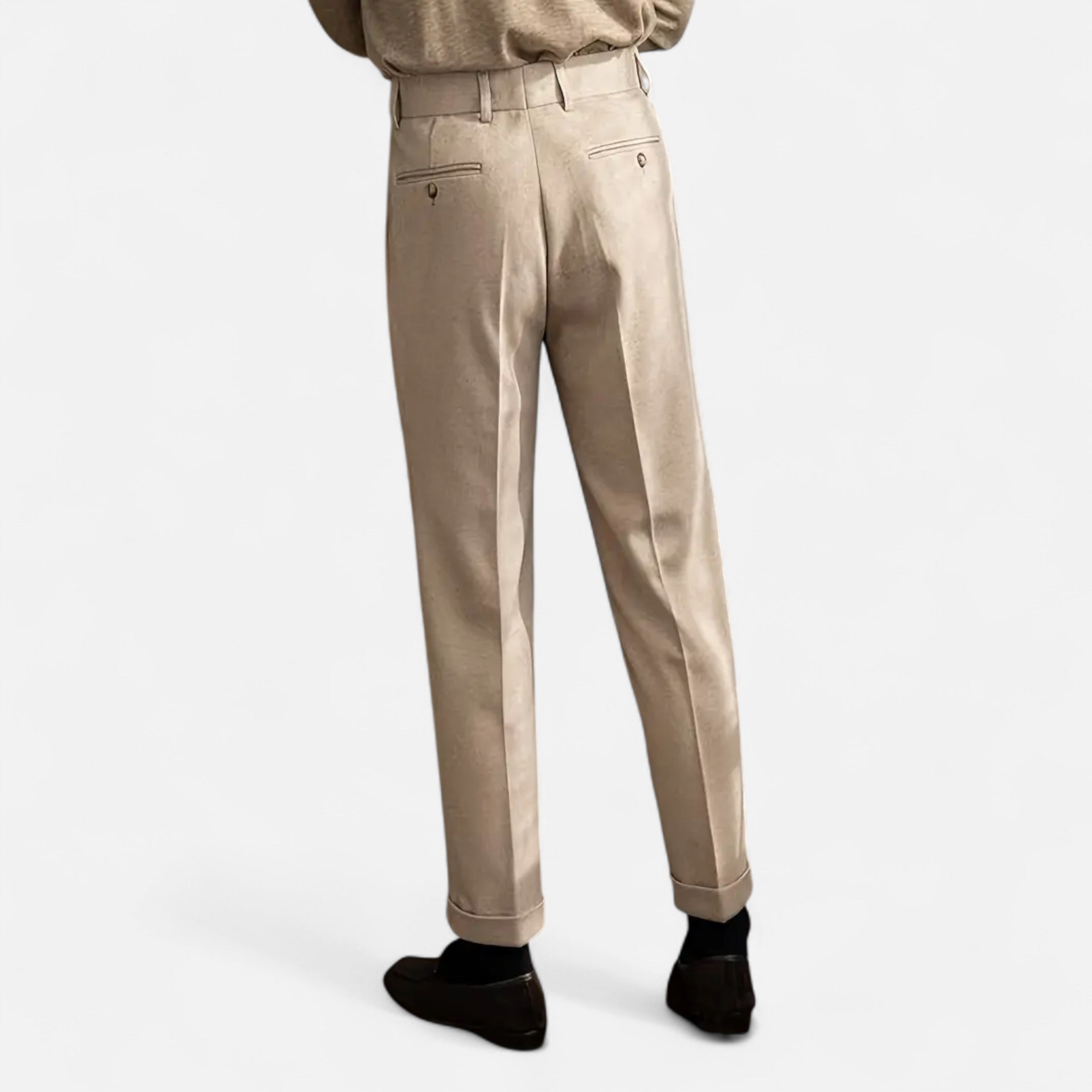 Men’s Naples Trousers – High-Waist British Style