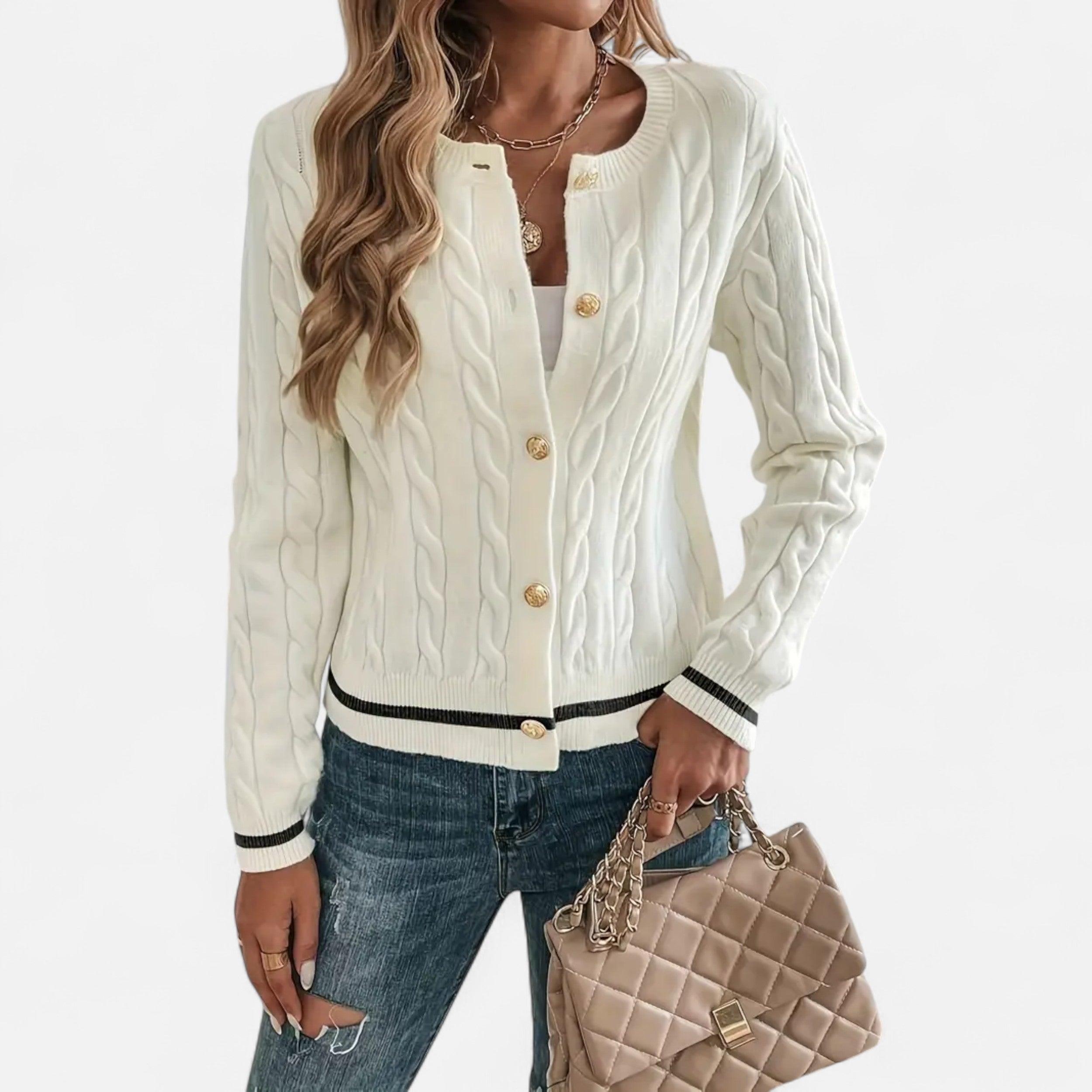 Women’s Elegant Long Sleeve Knit Cardigan