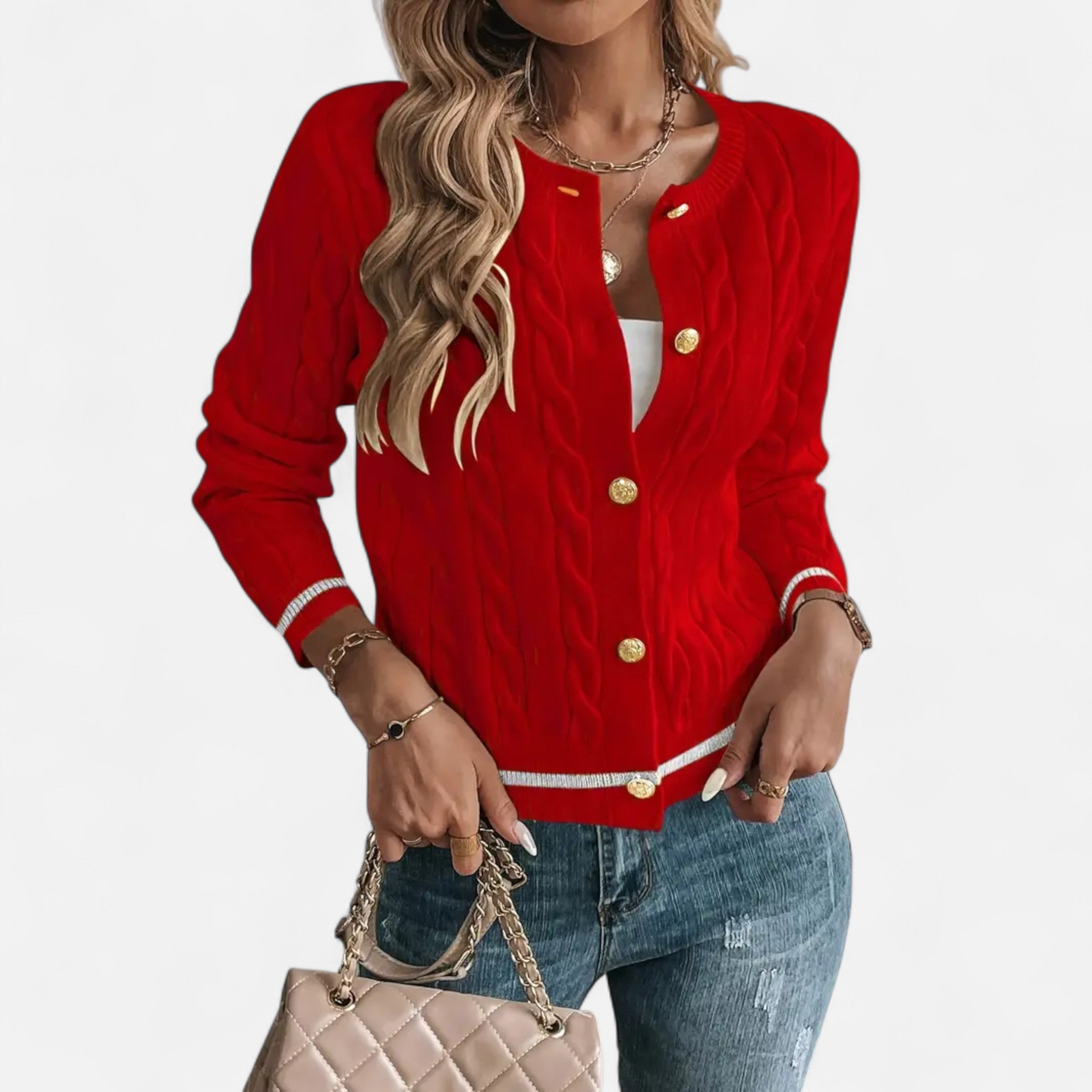 Women’s Elegant Long Sleeve Knit Cardigan