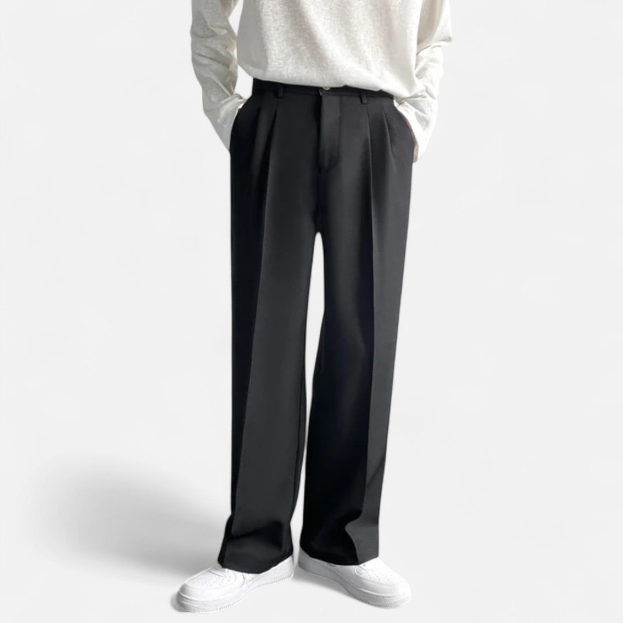 OldMoneyLook | Men’s Tailored Loose-Leg Trousers