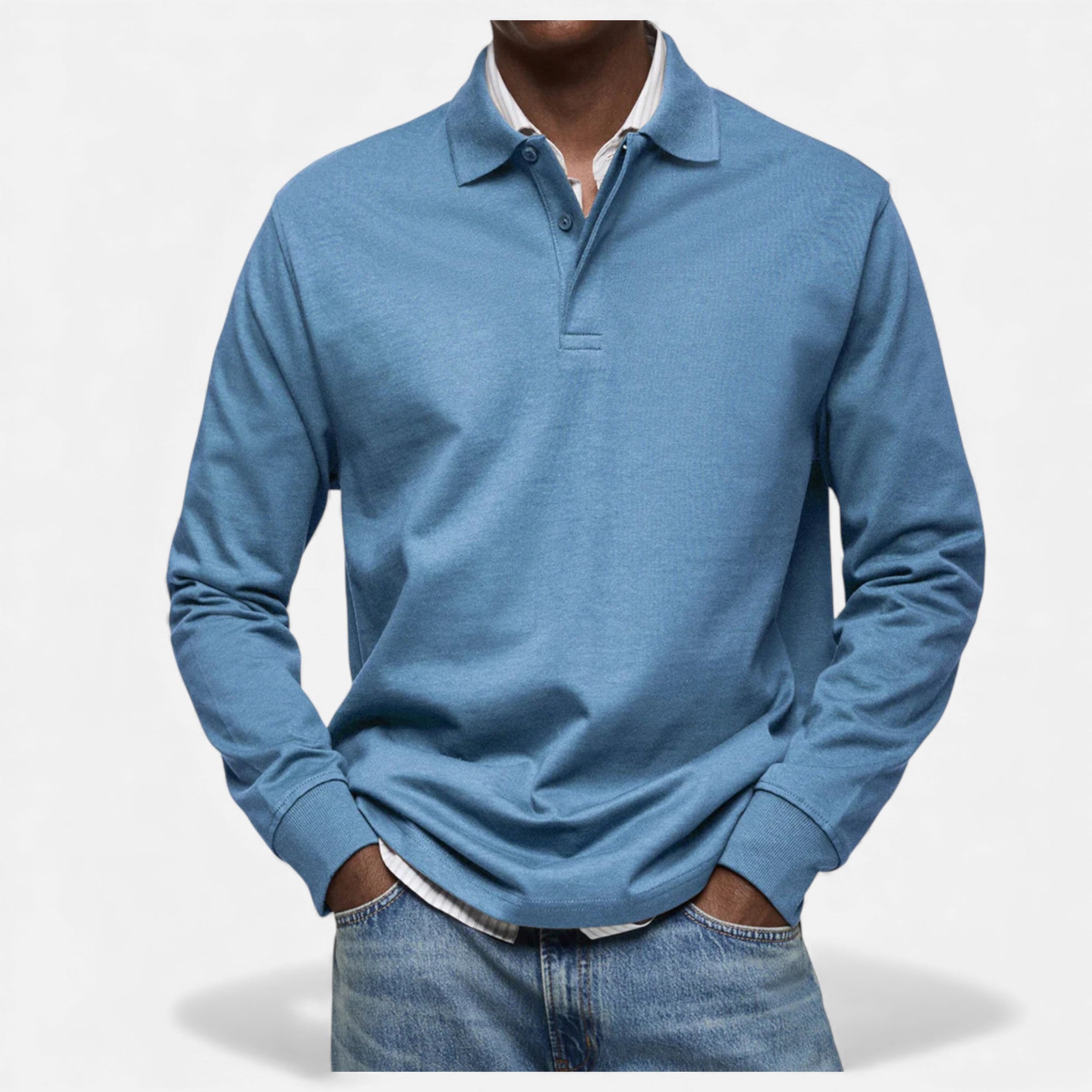 OldMoneyLook | Men’s Heritage Long‑Sleeve Polo