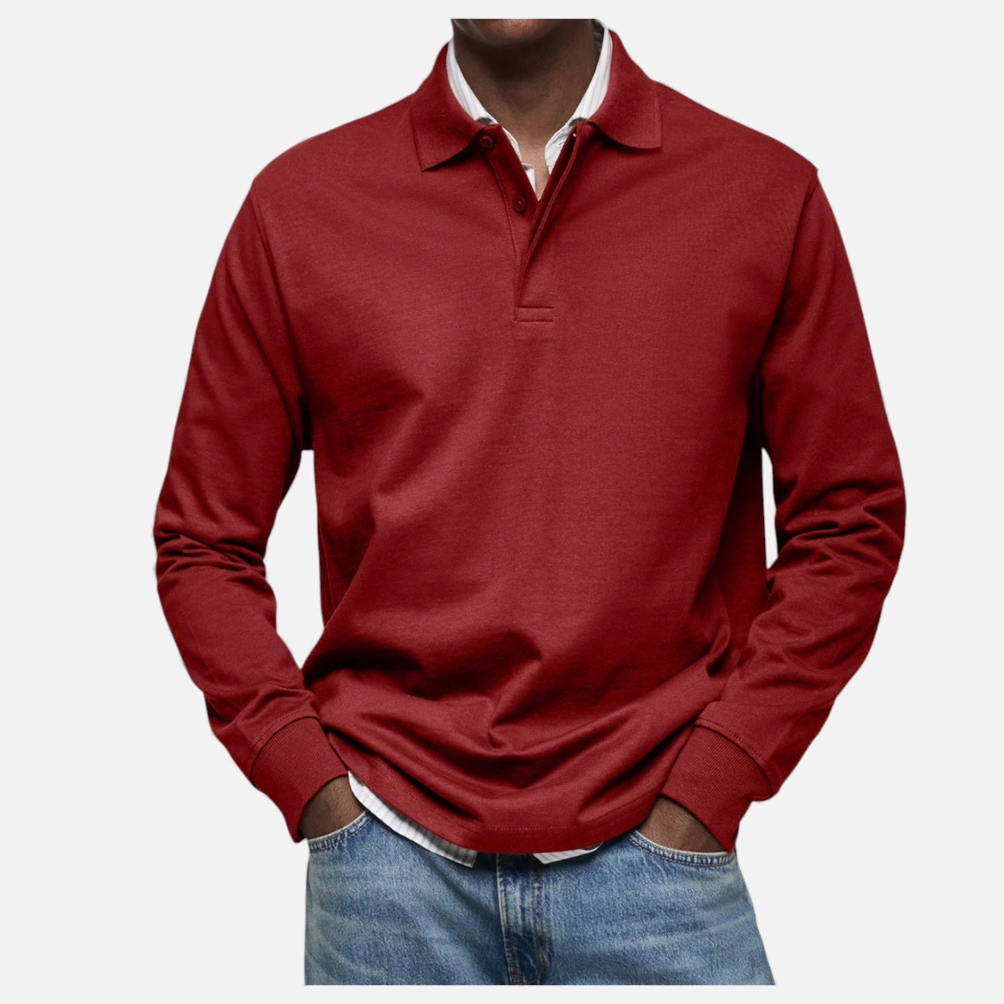 OldMoneyLook | Men’s Heritage Long‑Sleeve Polo