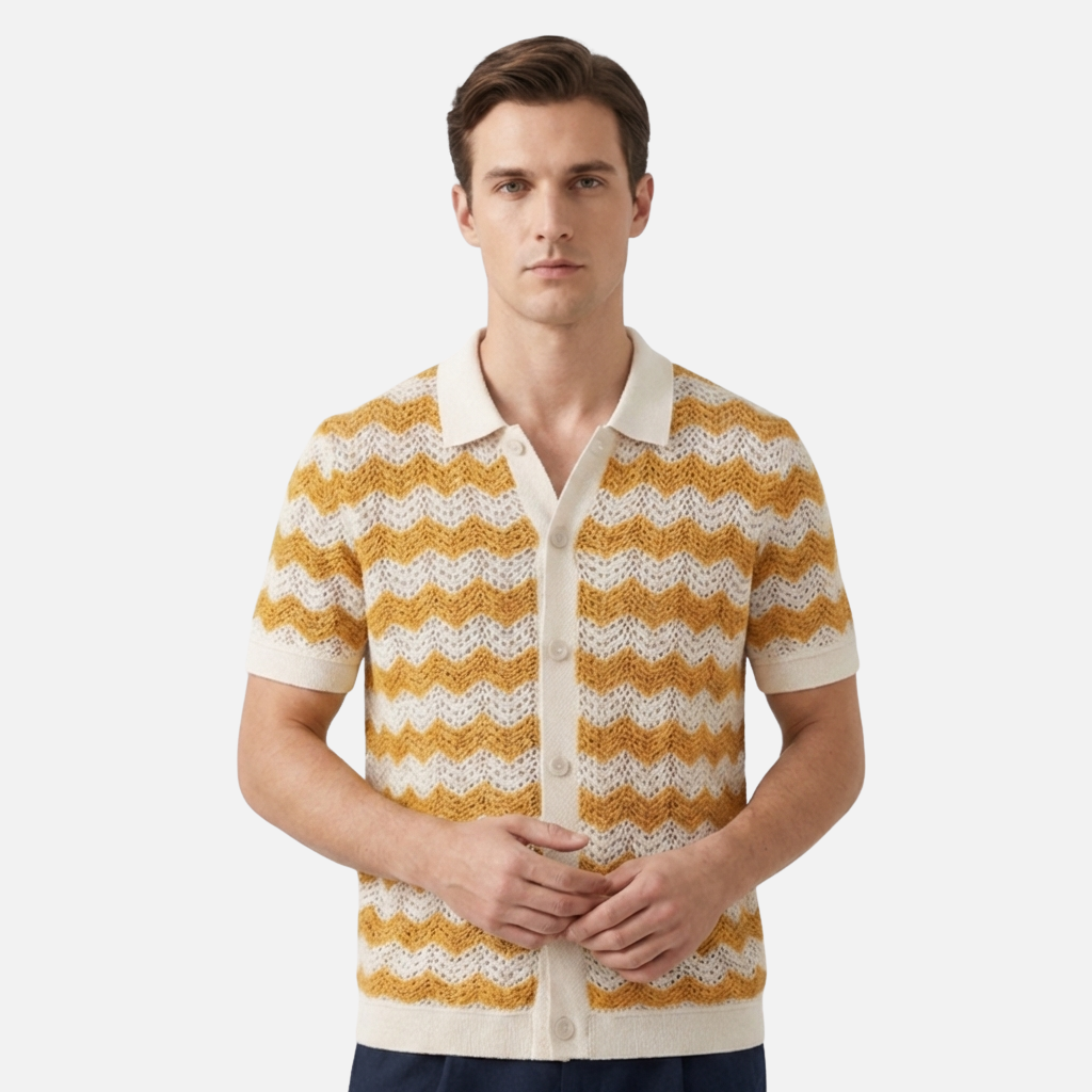 OLDMONEYLOOK | Men’s Refined Knit Polo Shirt