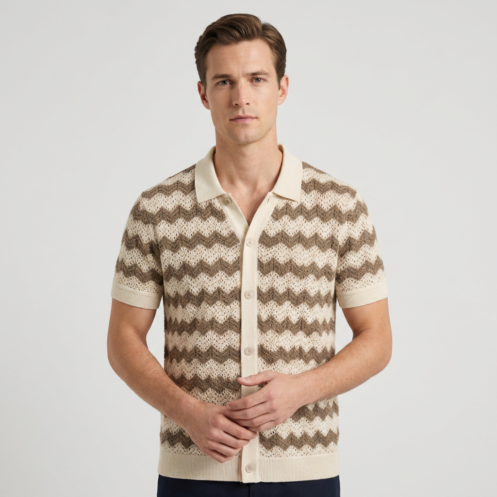 OLDMONEYLOOK | Men’s Refined Knit Polo Shirt