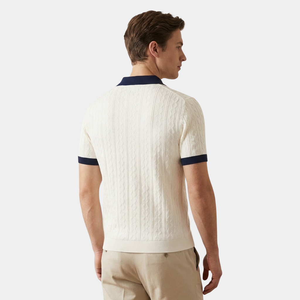 OLDMONEYLOOK | Men’s Classic Summer Knit Polo Shirt