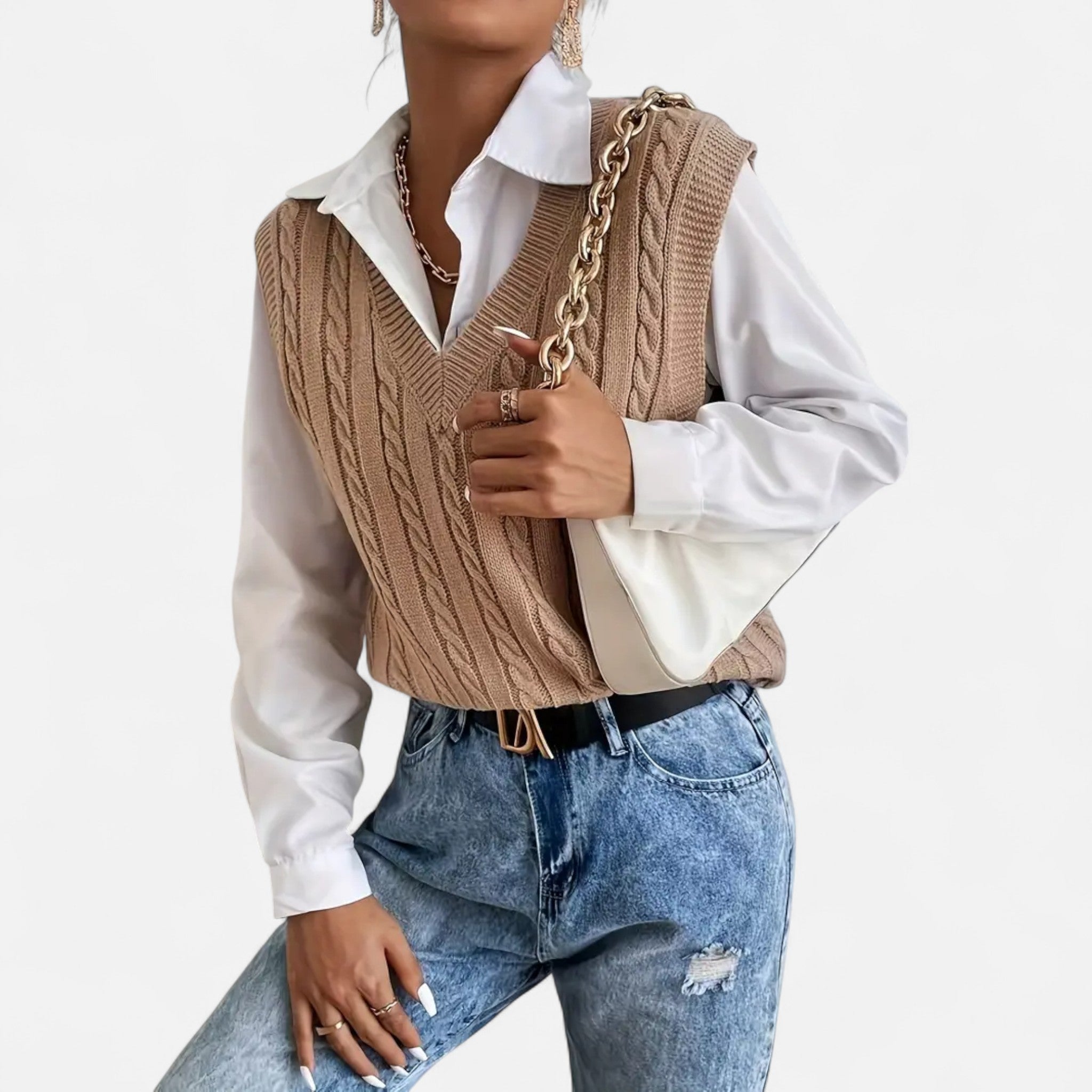 OldMoneyLook | Women’s Classic Knit Sweater Vest