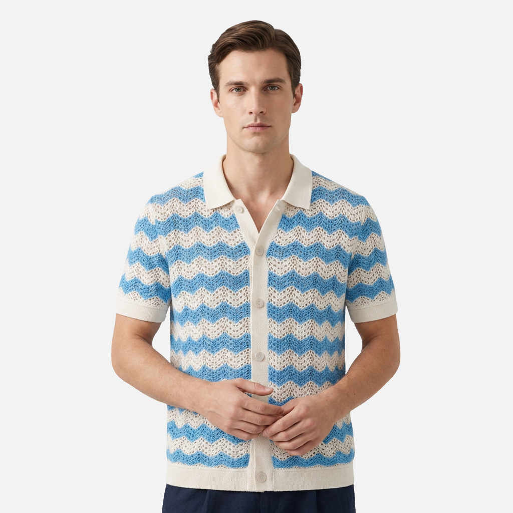 OLDMONEYLOOK | Men’s Refined Knit Polo Shirt