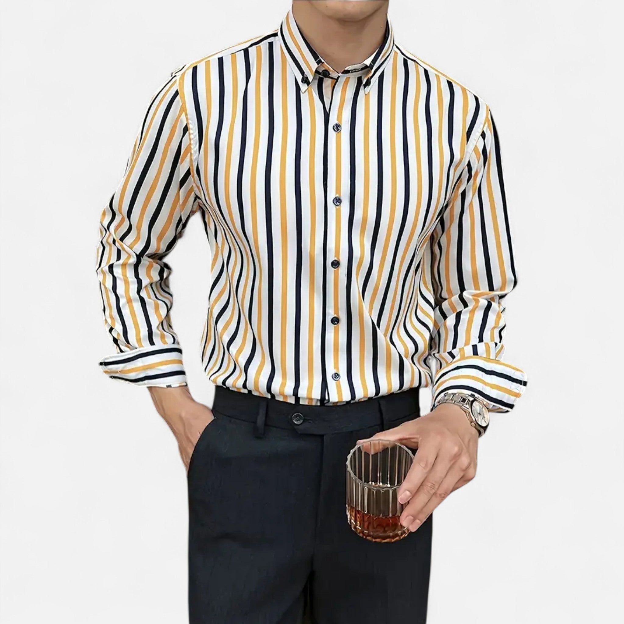 OldMoneyLook | Men’s Classic Striped Shirt