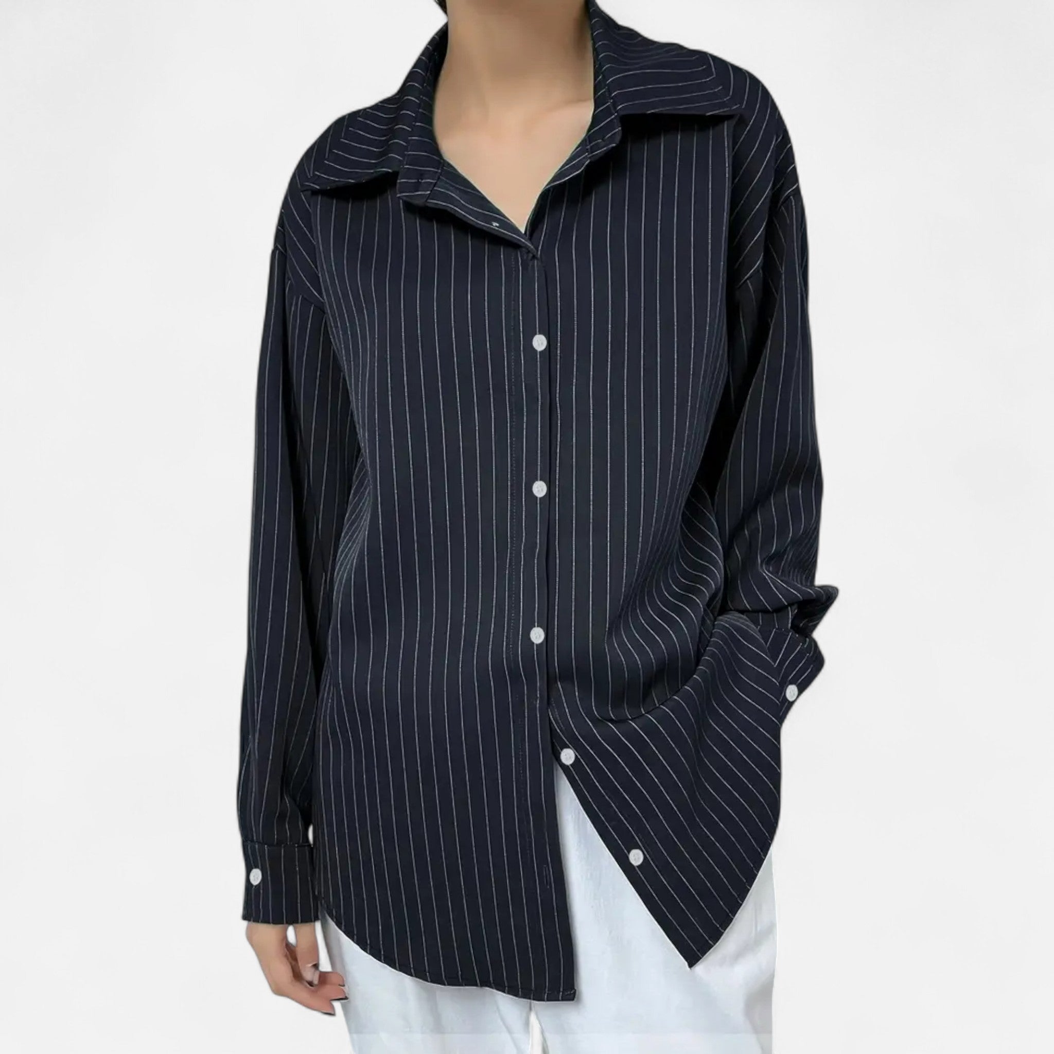 OldMoneyLook | Women’s Classic Long-Sleeve Stripe Shirt