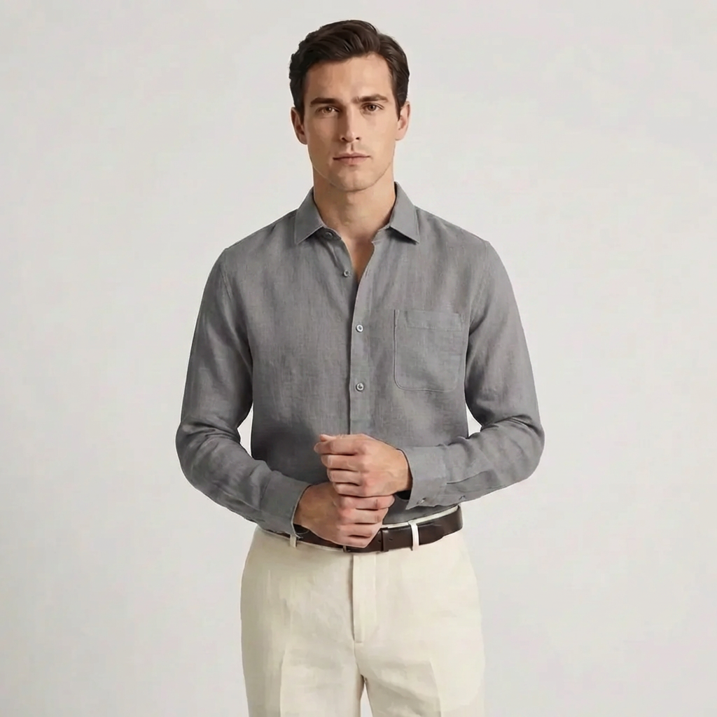 OLDMONEYLOOK | Men’s Refined Linen Shirt