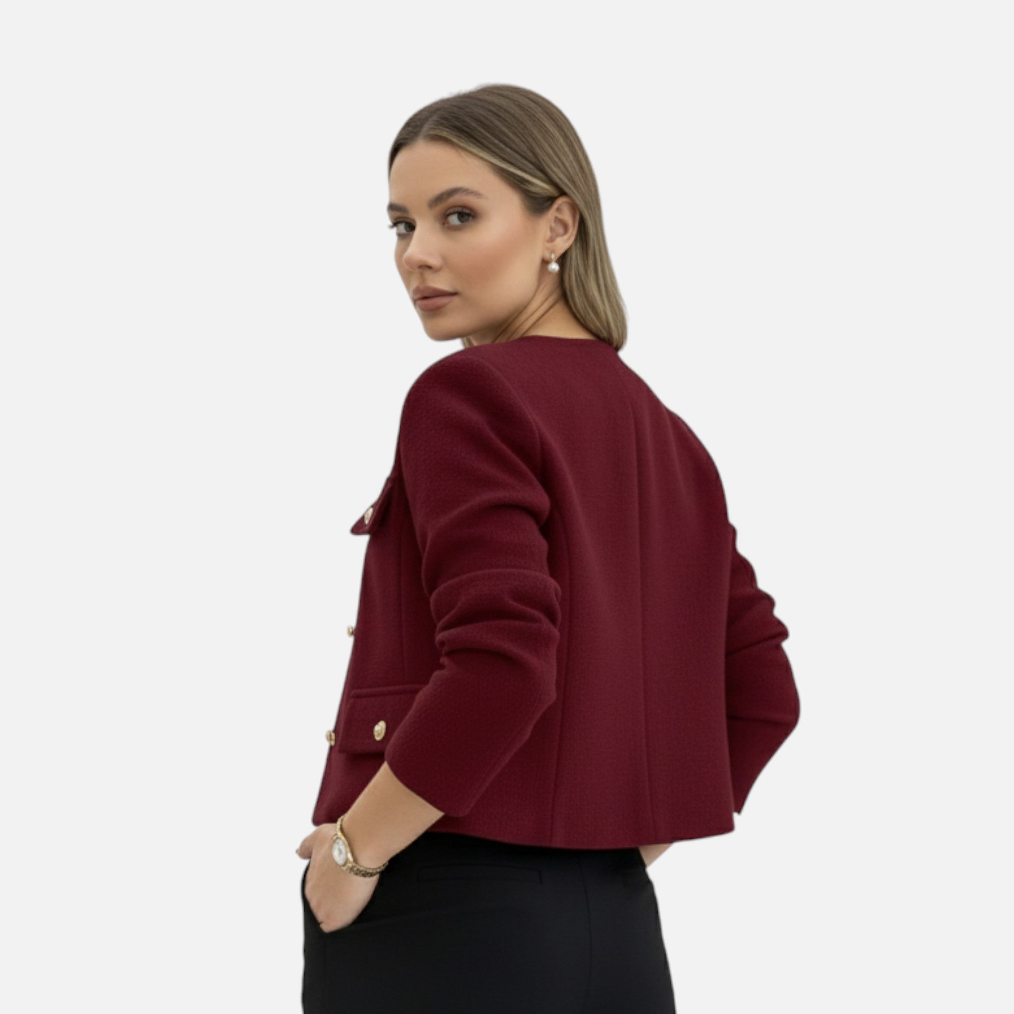 OldMoneyLook | Women’s Elegant Collarless Jacket