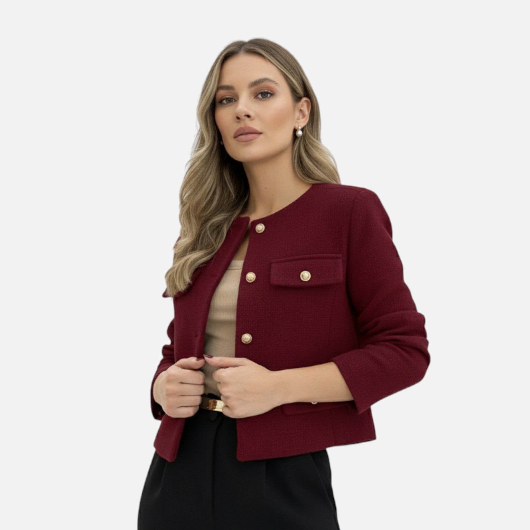OldMoneyLook | Women’s Elegant Collarless Jacket