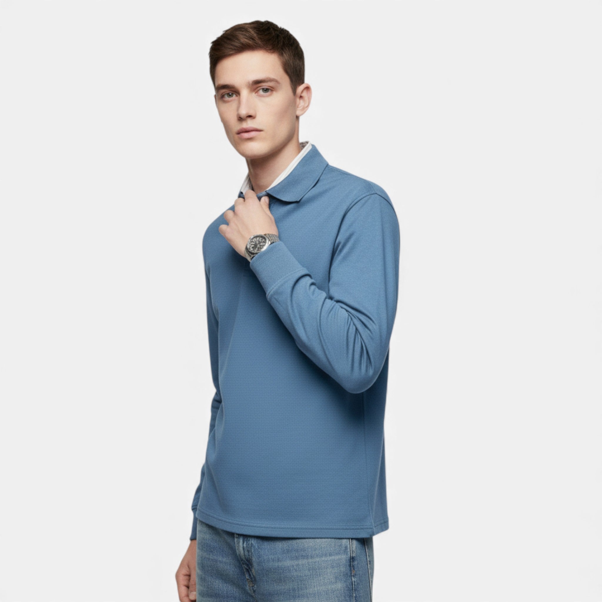 OldMoneyLook | Men’s Heritage Long‑Sleeve Polo
