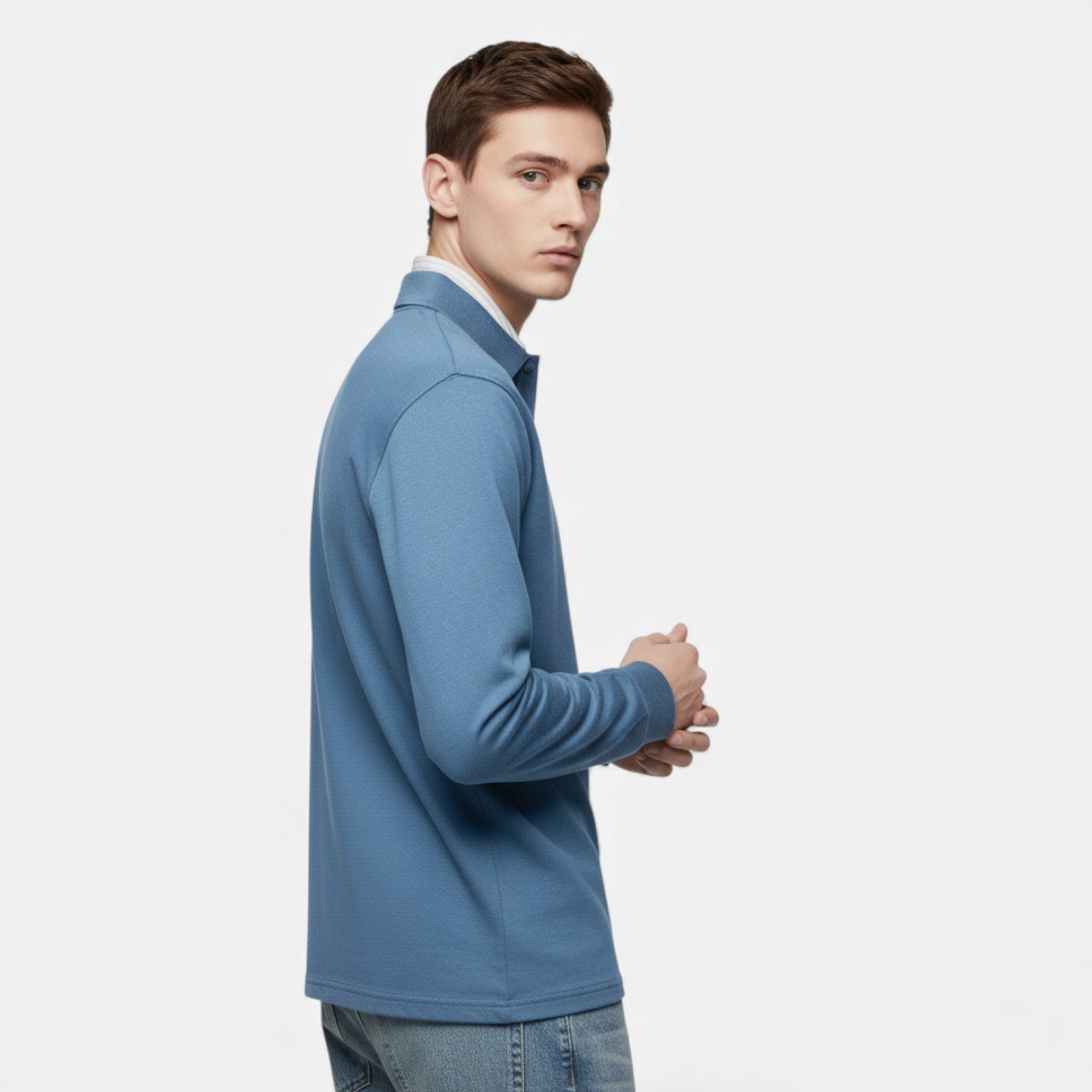 OldMoneyLook | Men’s Heritage Long‑Sleeve Polo