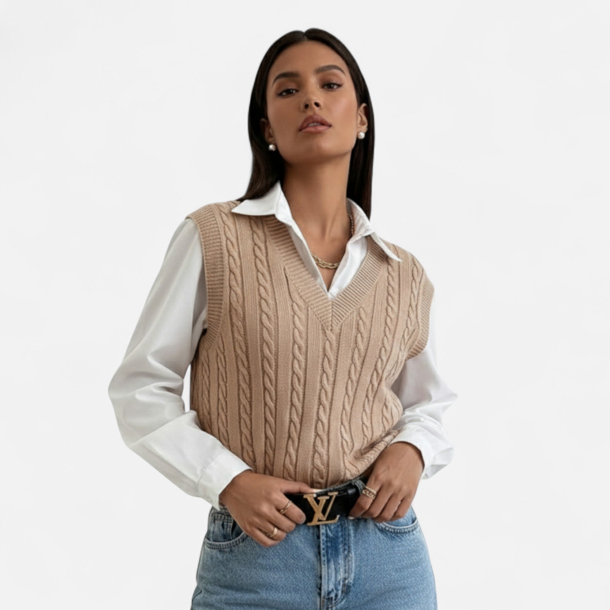 OldMoneyLook | Women’s Classic Knit Sweater Vest