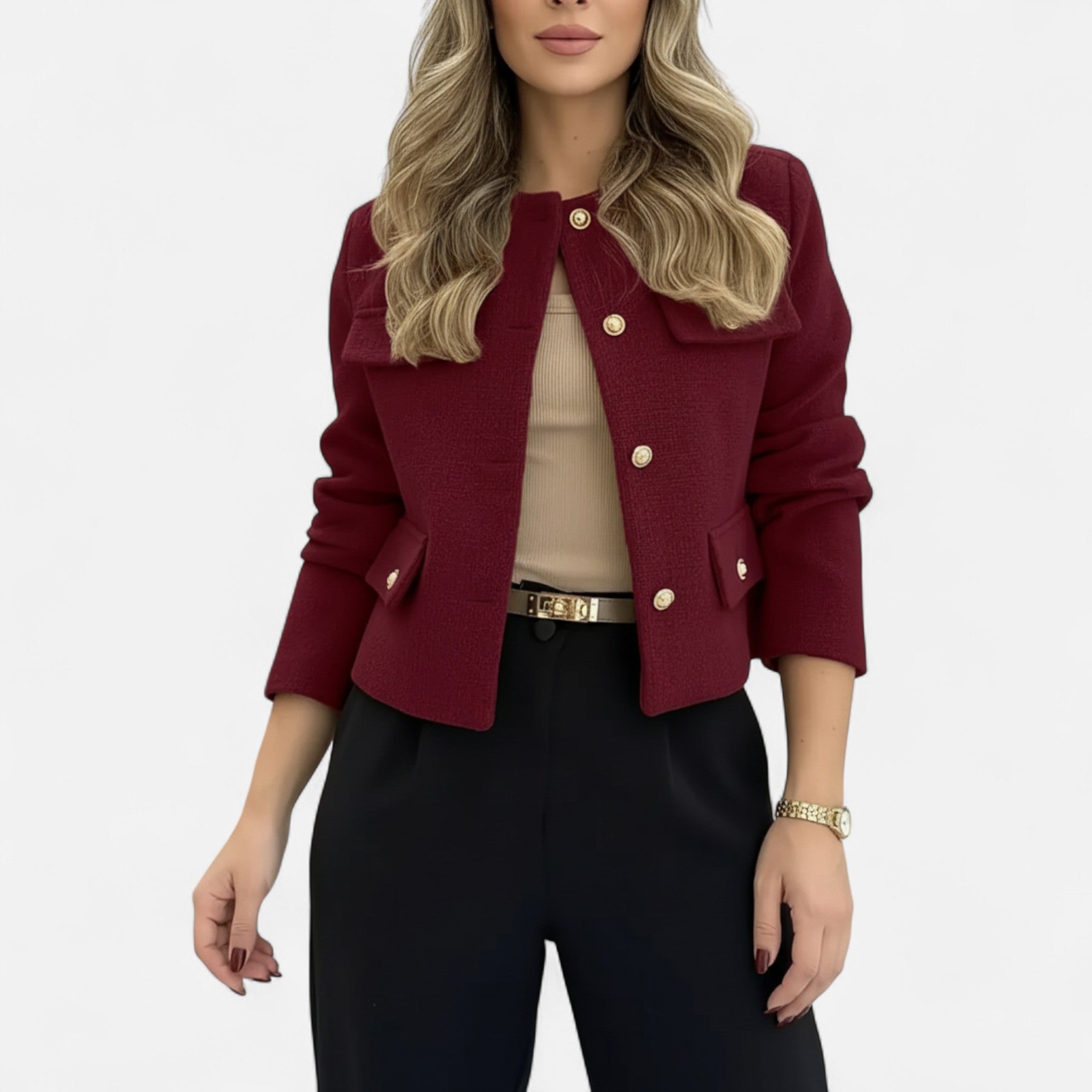OldMoneyLook | Women’s Elegant Collarless Jacket