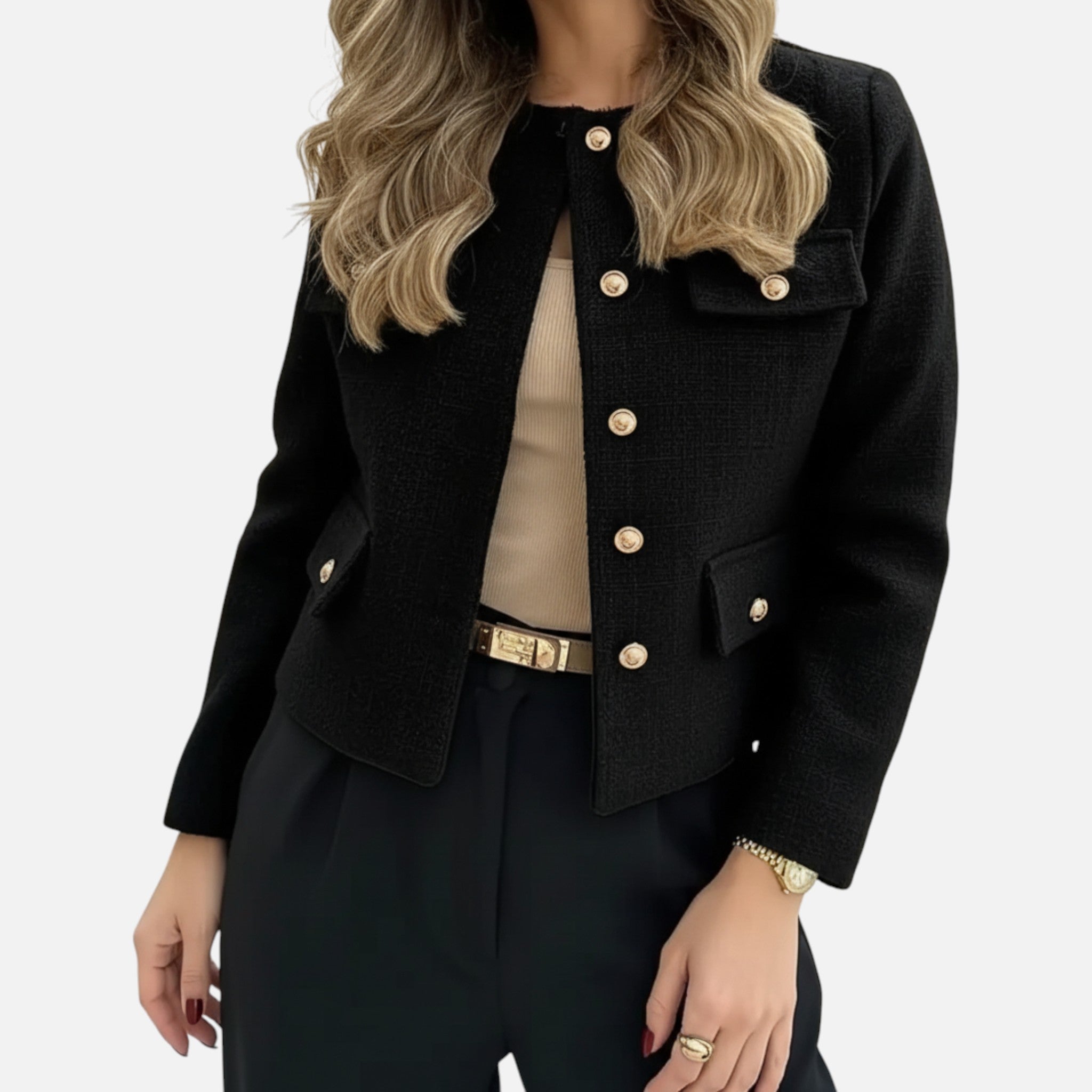 OldMoneyLook | Women’s Elegant Collarless Jacket