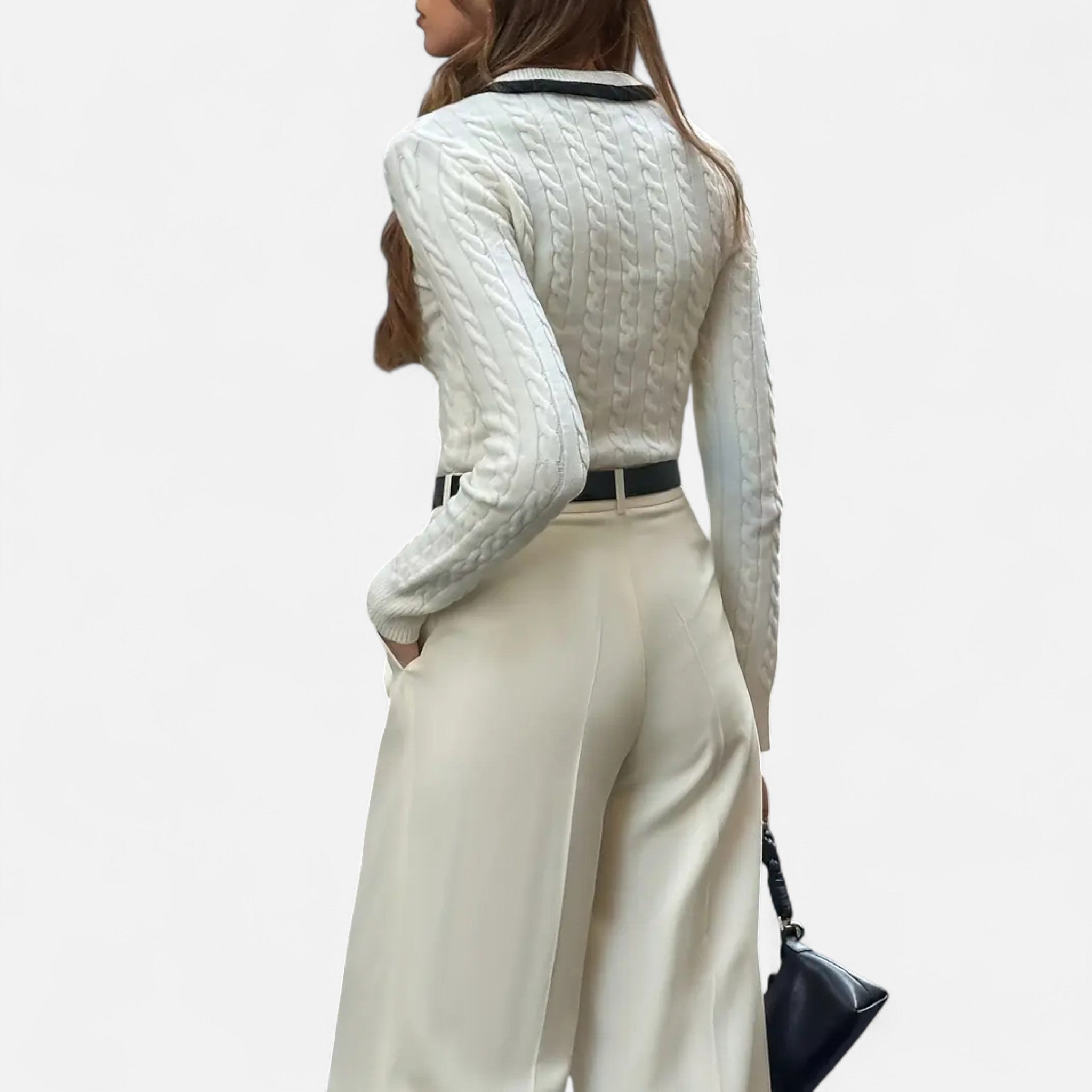 OldMoneyLook | Women’s Classic Collar Knit Sweater