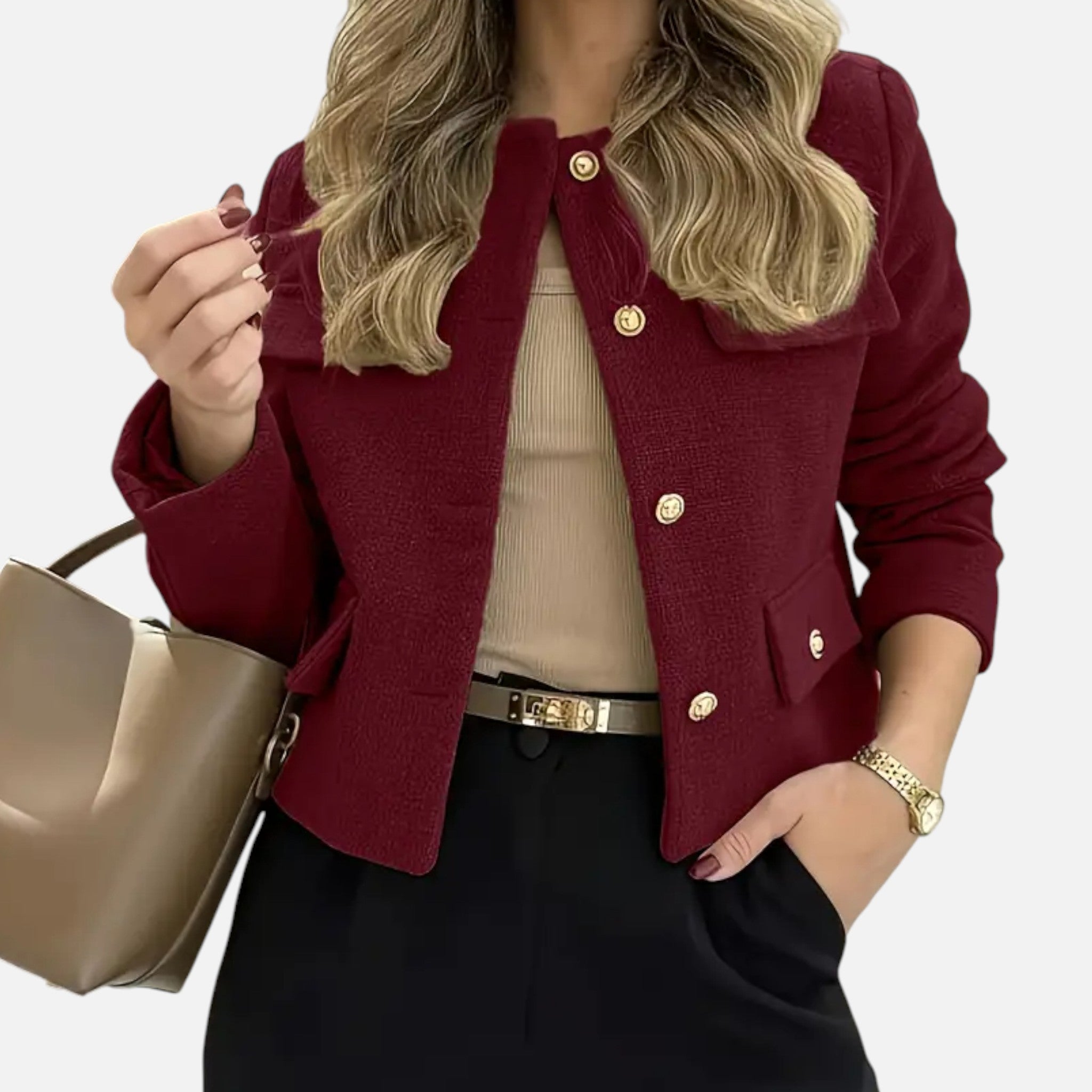 OldMoneyLook | Women’s Elegant Collarless Jacket