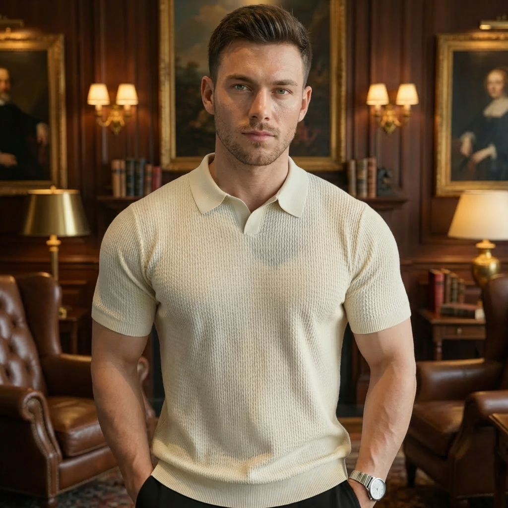 OLDMONEYLOOK | Men’s Heritage Knit Polo Shirt