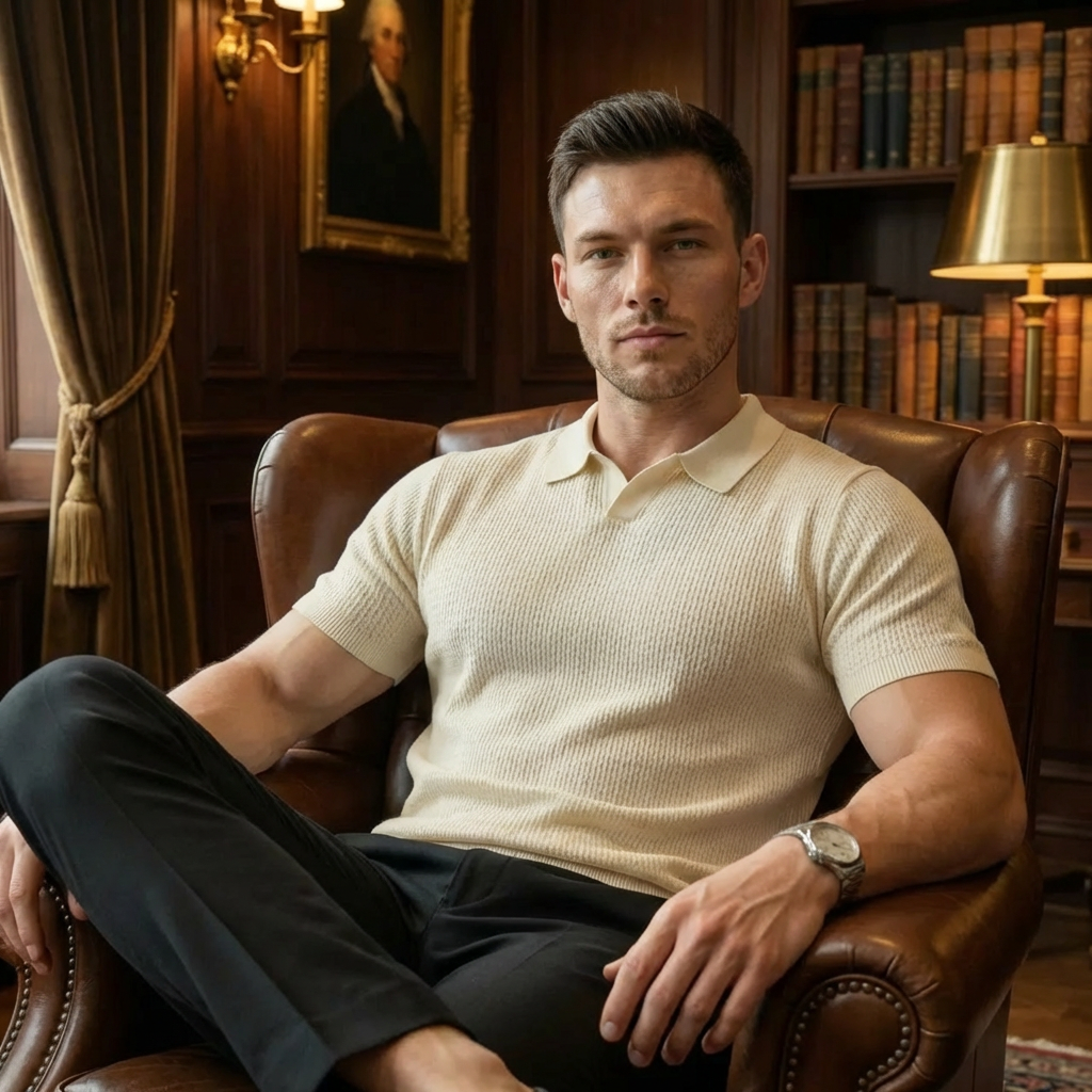 OLDMONEYLOOK | Men’s Heritage Knit Polo Shirt