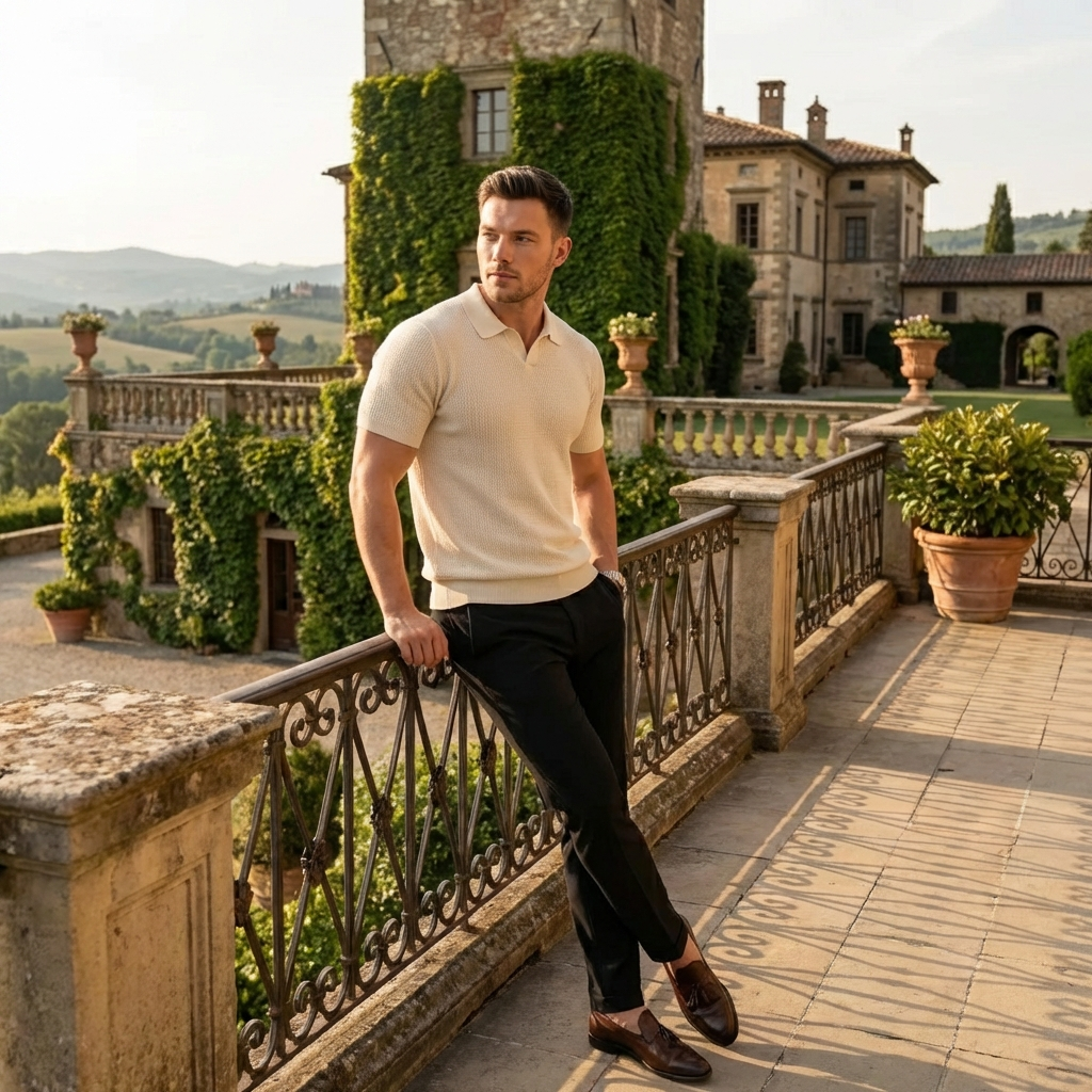 OLDMONEYLOOK | Men’s Heritage Knit Polo Shirt