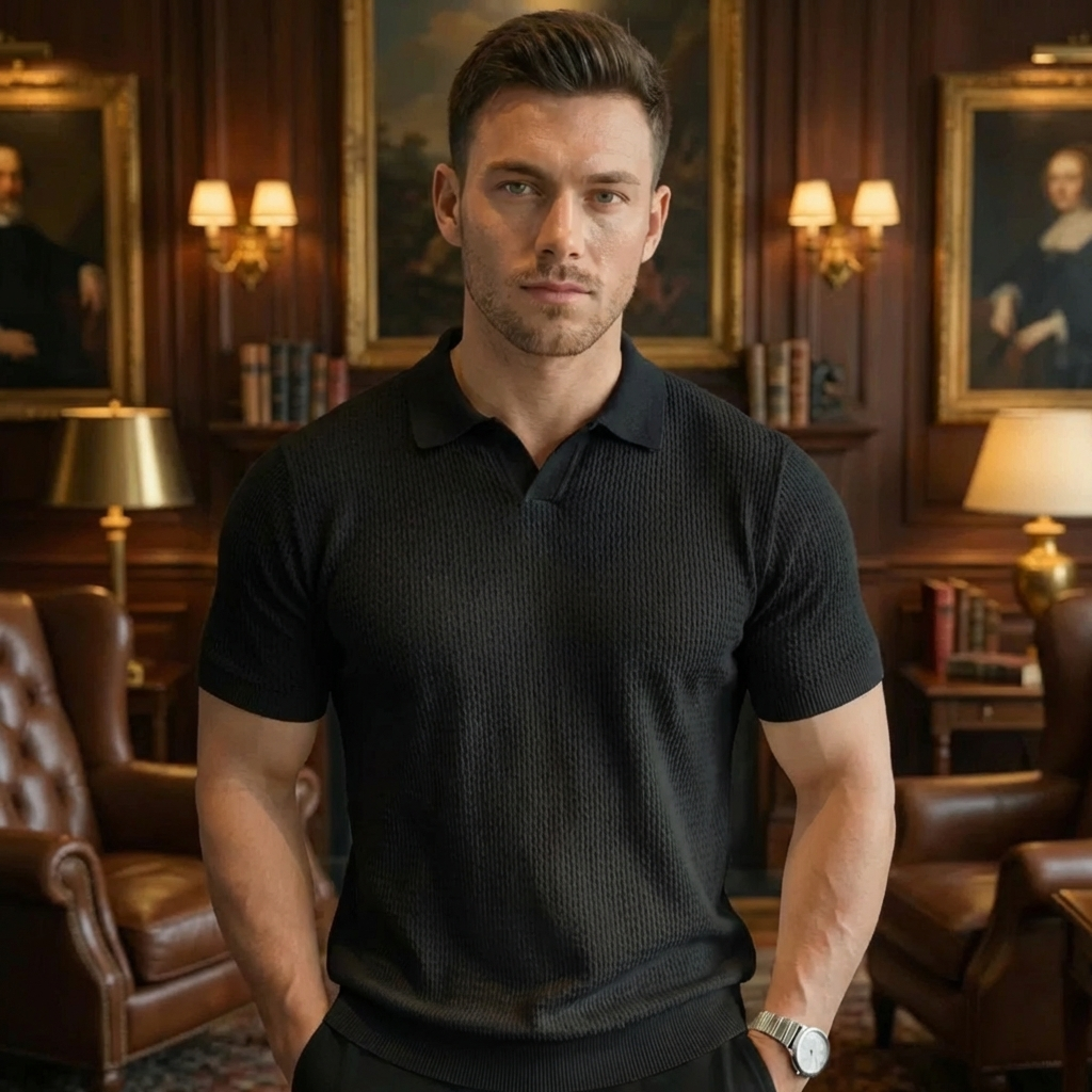 OLDMONEYLOOK | Men’s Heritage Knit Polo Shirt