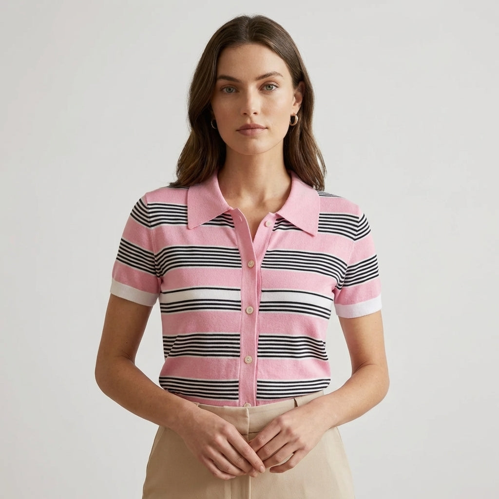 OLDMONEYLOOK | Women’s Classic Striped Summer Blouse