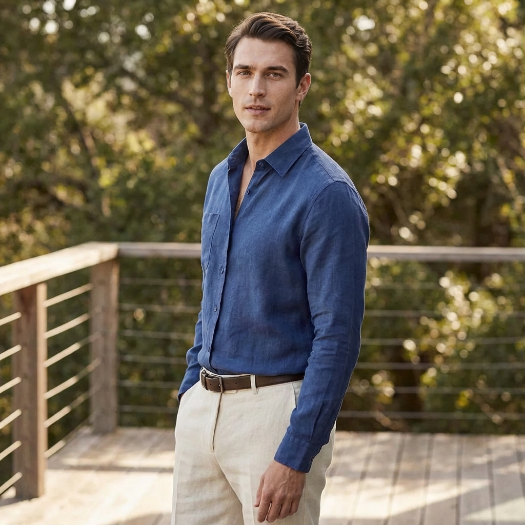 OLDMONEYLOOK | Men’s Refined Linen Shirt