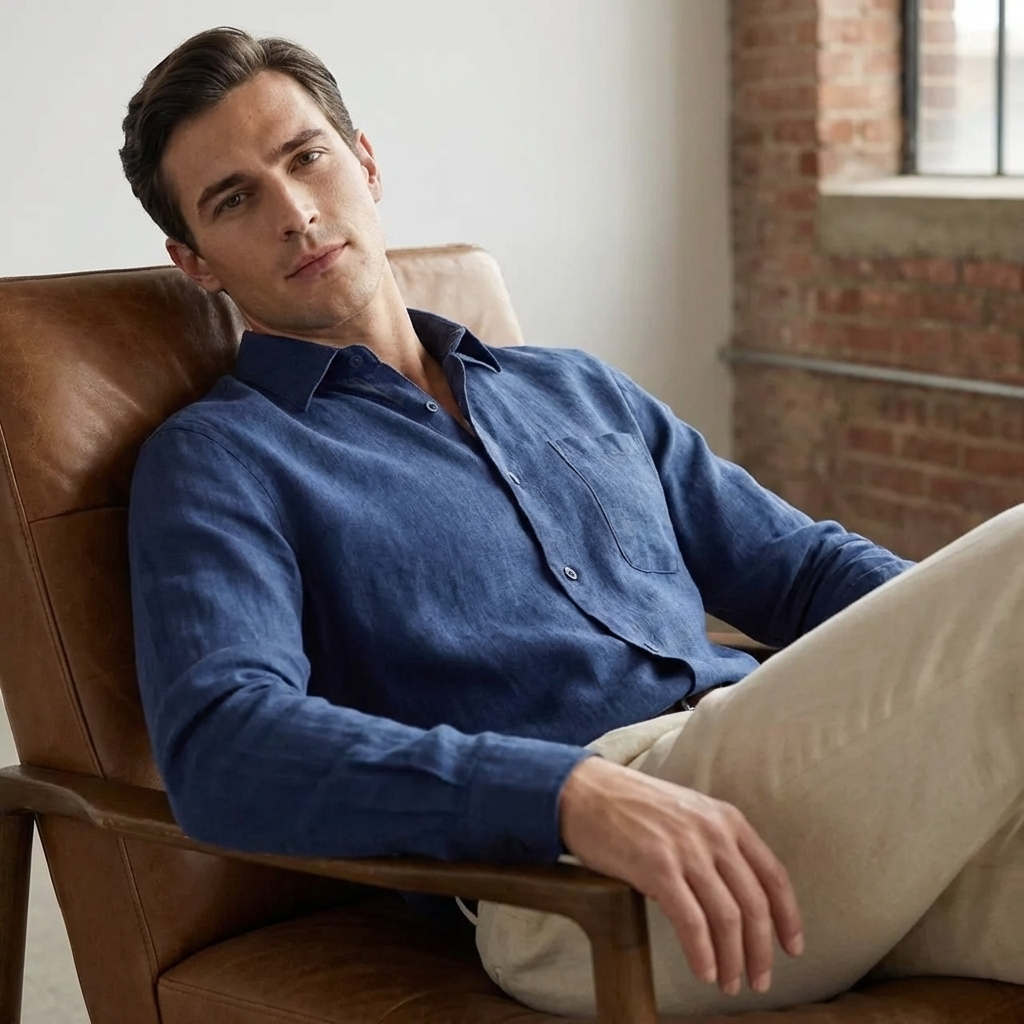 OLDMONEYLOOK | Men’s Refined Linen Shirt