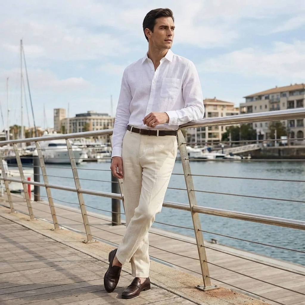 OLDMONEYLOOK | Men’s Refined Linen Shirt