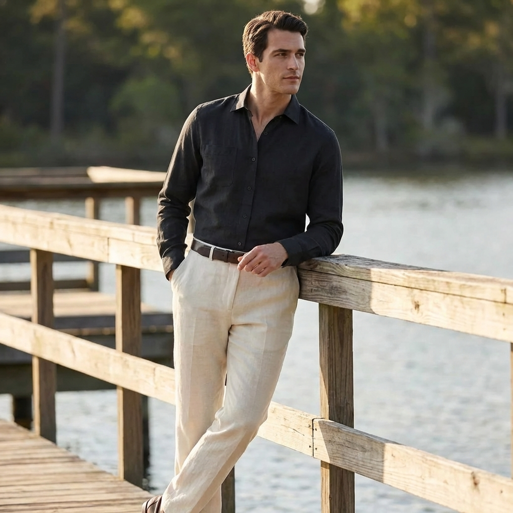 OLDMONEYLOOK | Men’s Refined Linen Shirt