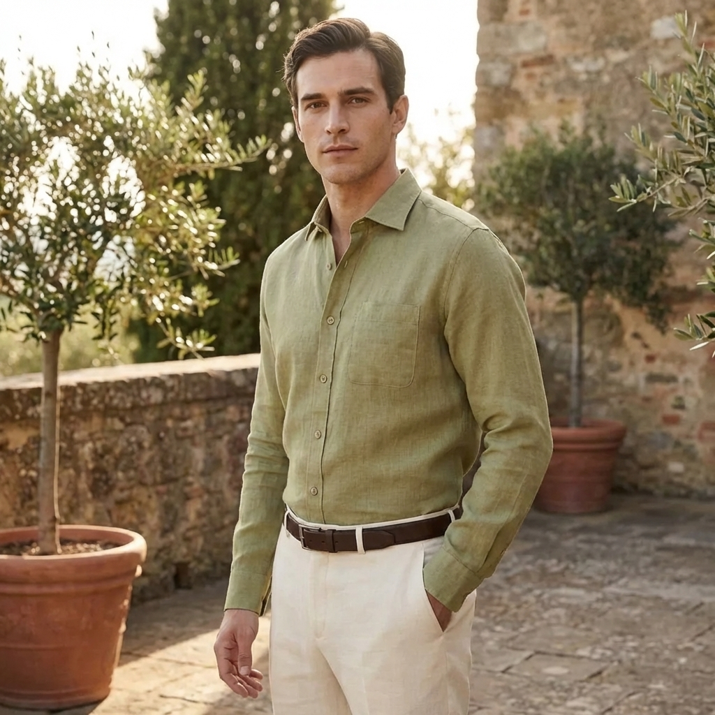 OLDMONEYLOOK | Men’s Refined Linen Shirt