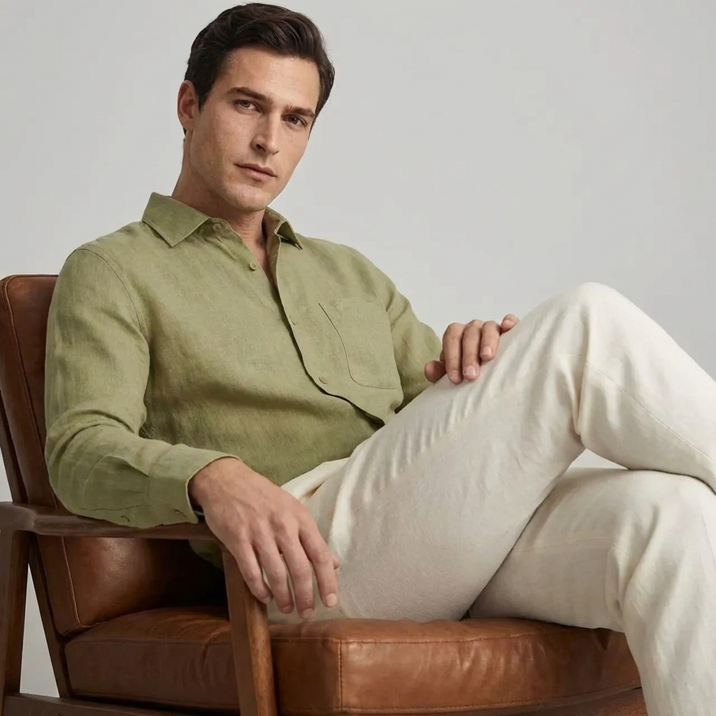 OLDMONEYLOOK | Men’s Refined Linen Shirt