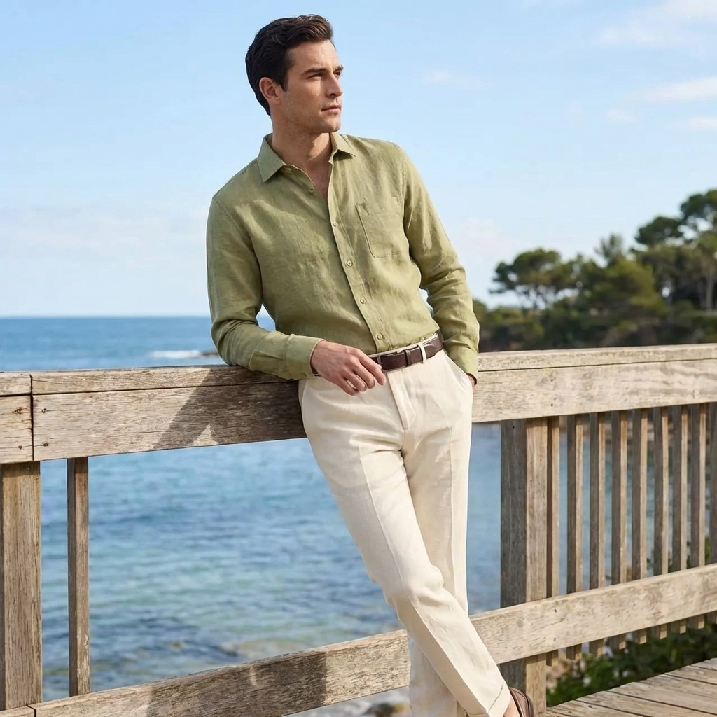 OLDMONEYLOOK | Men’s Refined Linen Shirt