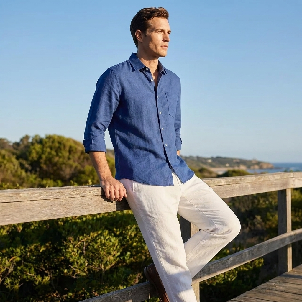 OLDMONEYLOOK | Men’s Classic Linen Shirt