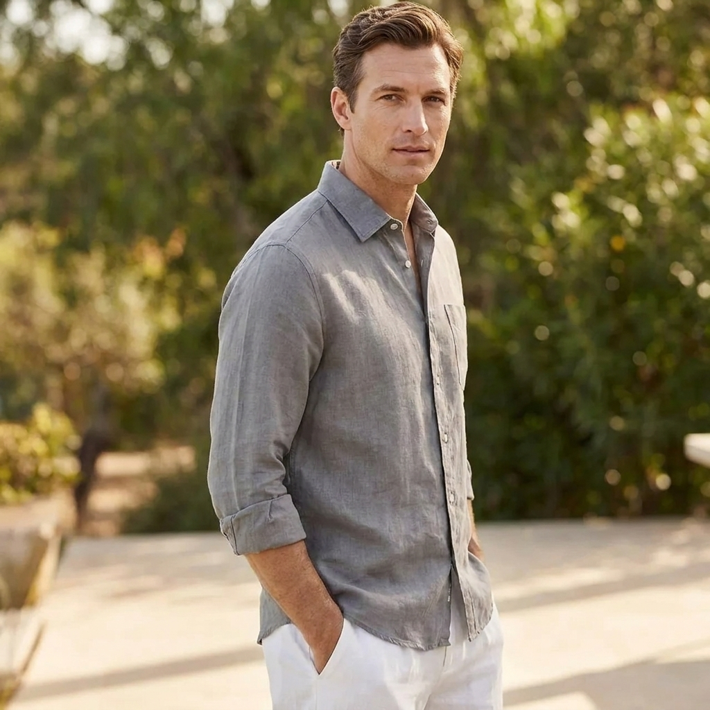 OLDMONEYLOOK | Men’s Classic Linen Shirt