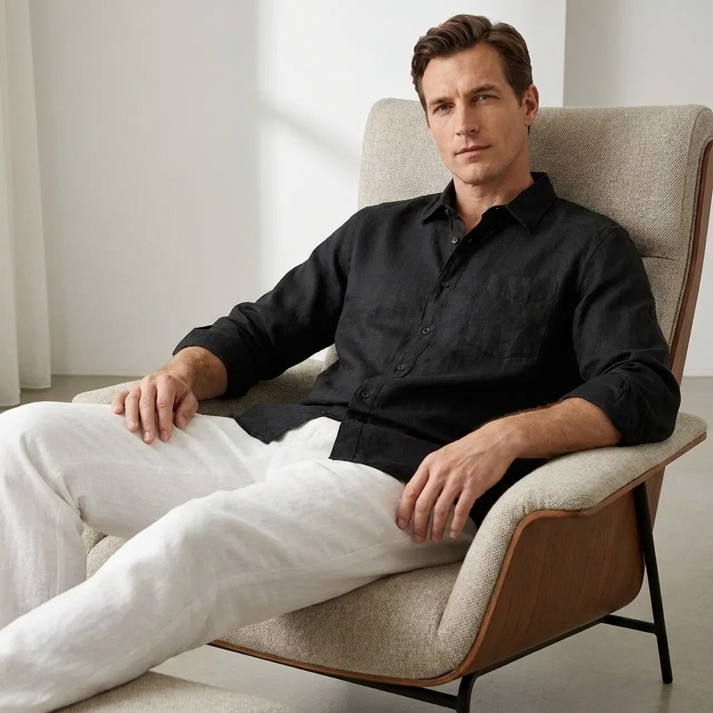 OLDMONEYLOOK | Men’s Classic Linen Shirt