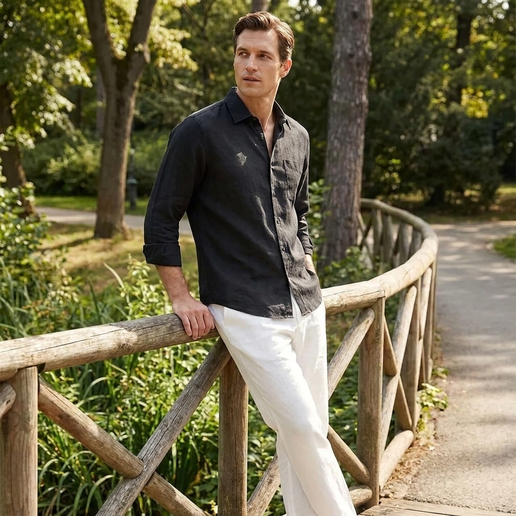 OLDMONEYLOOK | Men’s Classic Linen Shirt