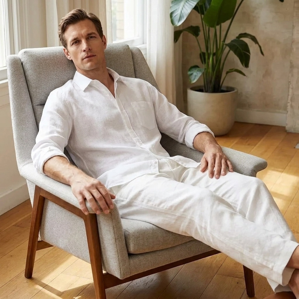 OLDMONEYLOOK | Men’s Classic Linen Shirt