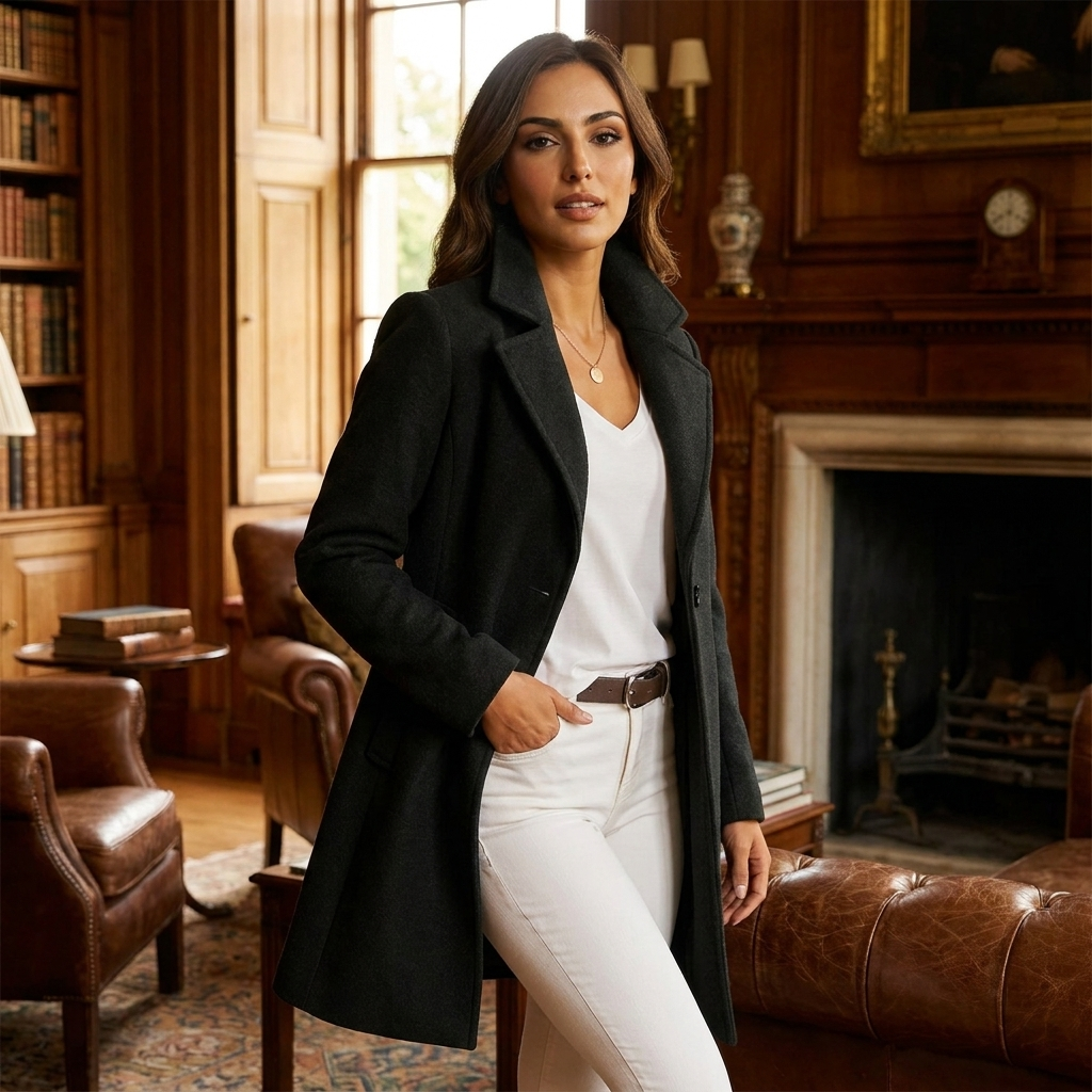 OldMoneyLook | Women’s Long Wool Coat (Heritage Overcoat)