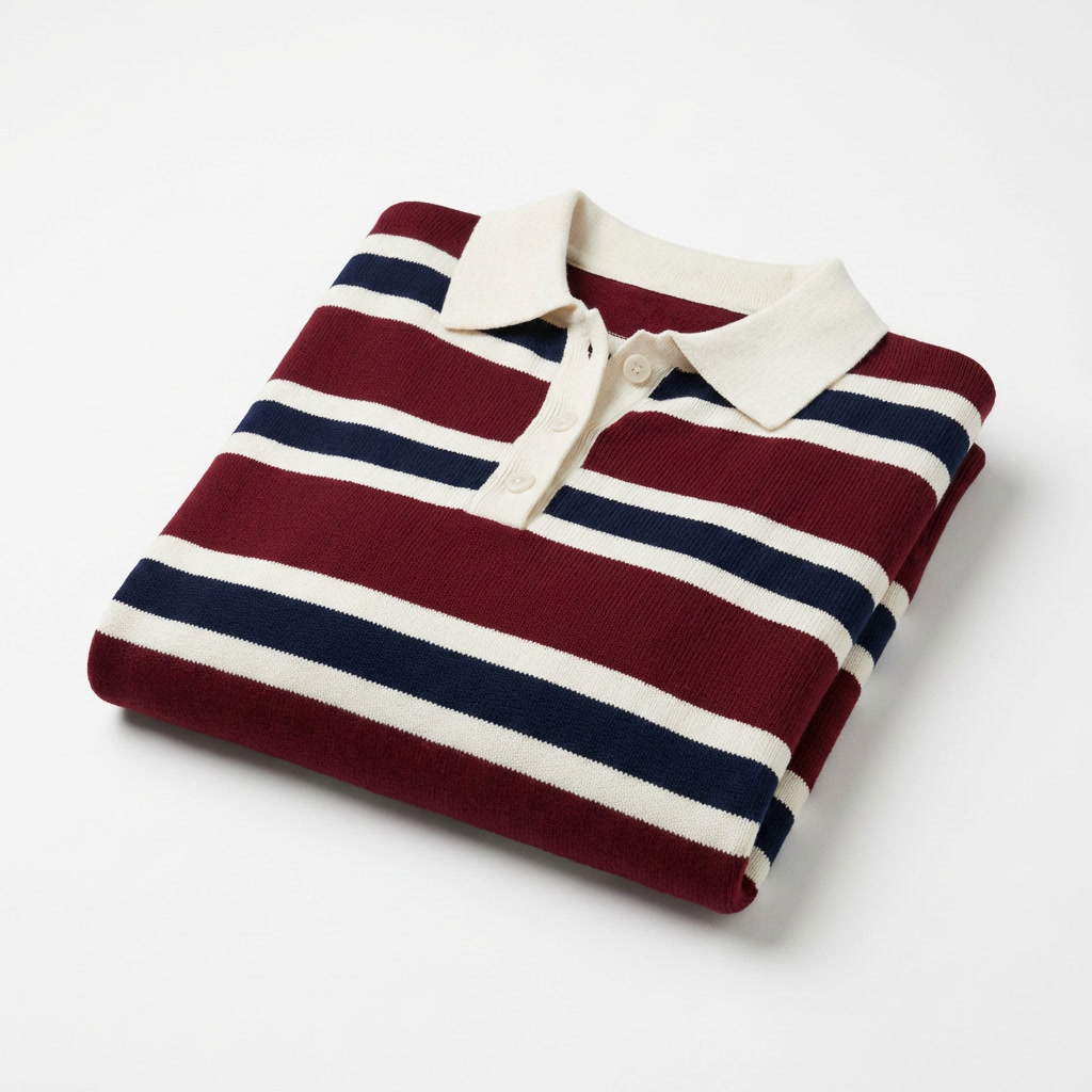 OldMoneyLook | Women’s Striped Polo Sweater