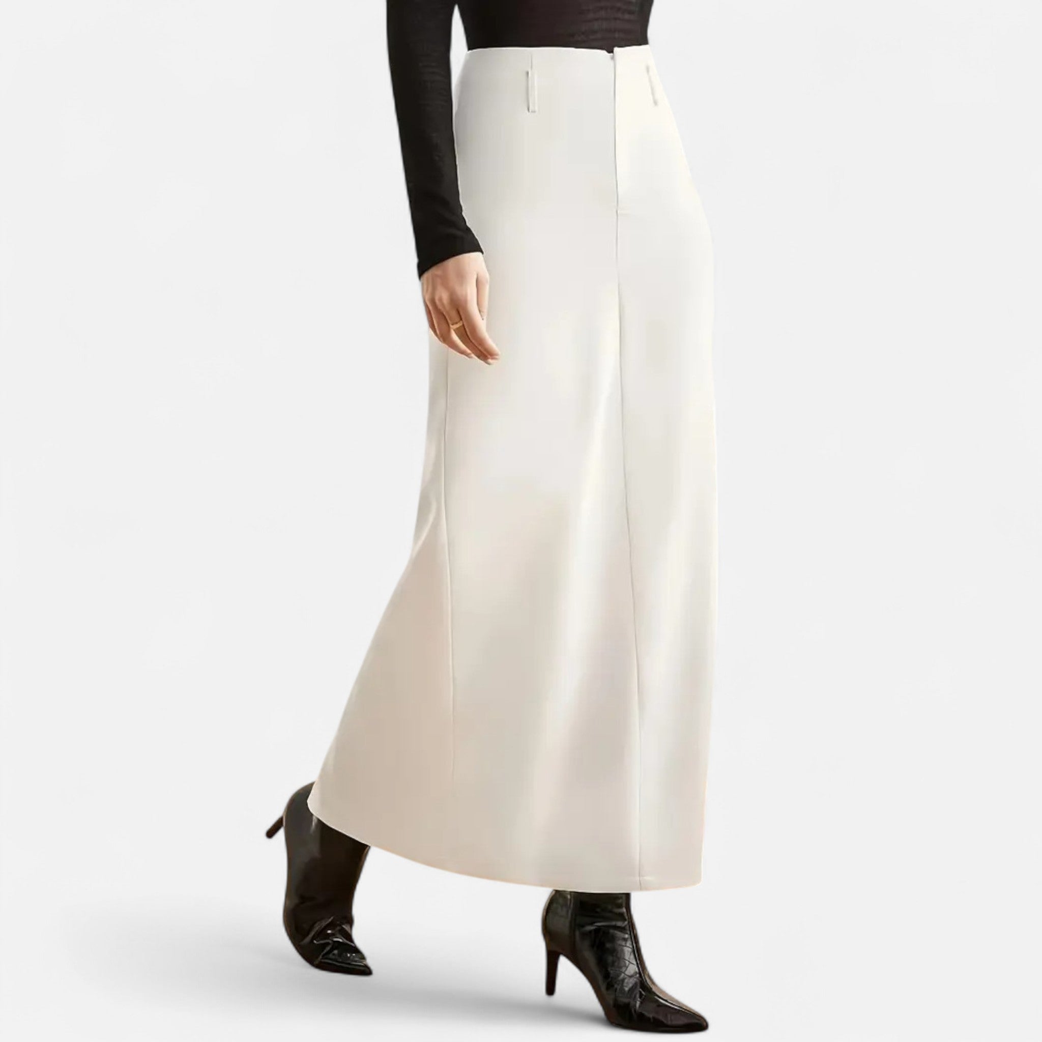 OldMoneyLook | Women’s High-Waisted Long Skirt with Belt