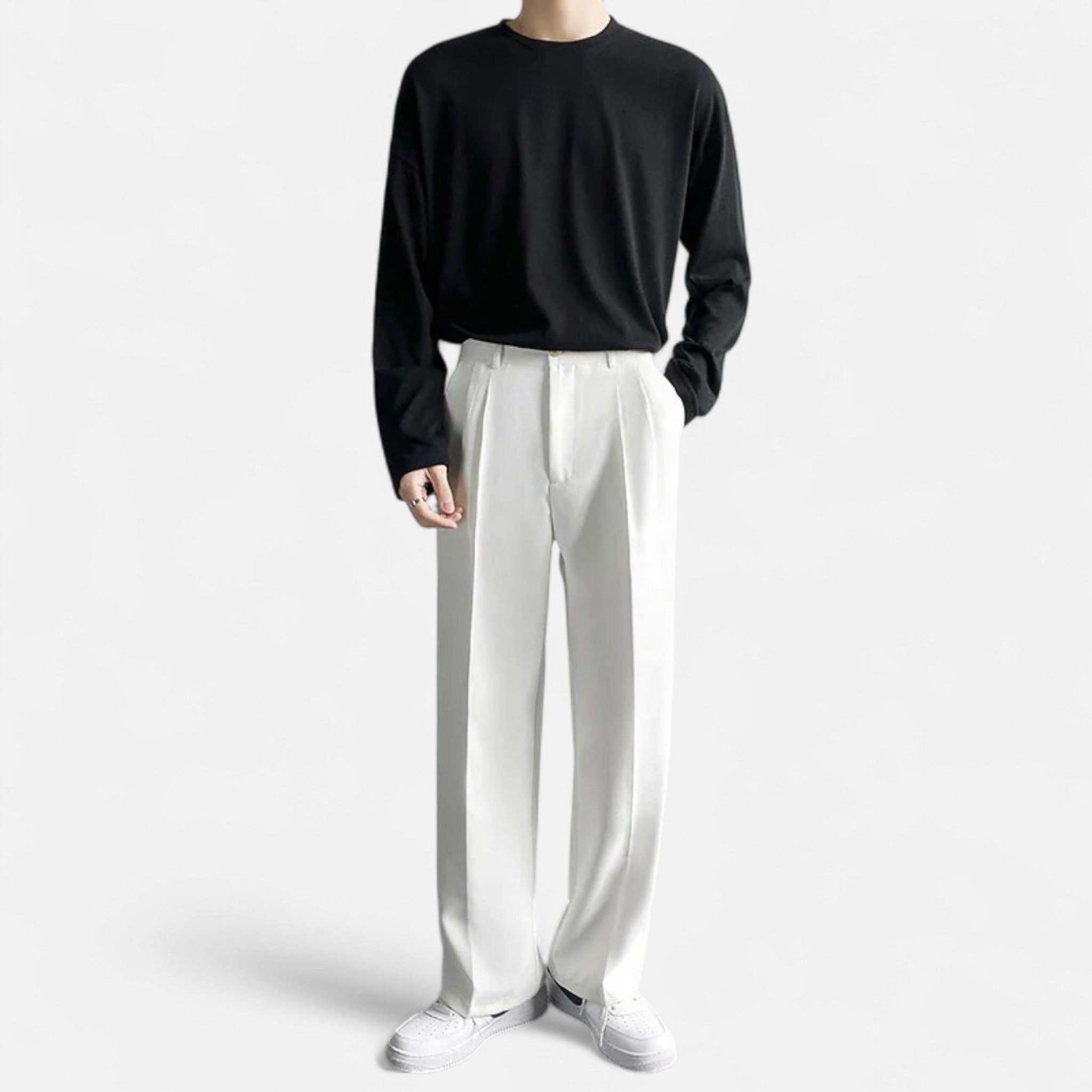 OldMoneyLook | Men’s Tailored Loose-Leg Trousers