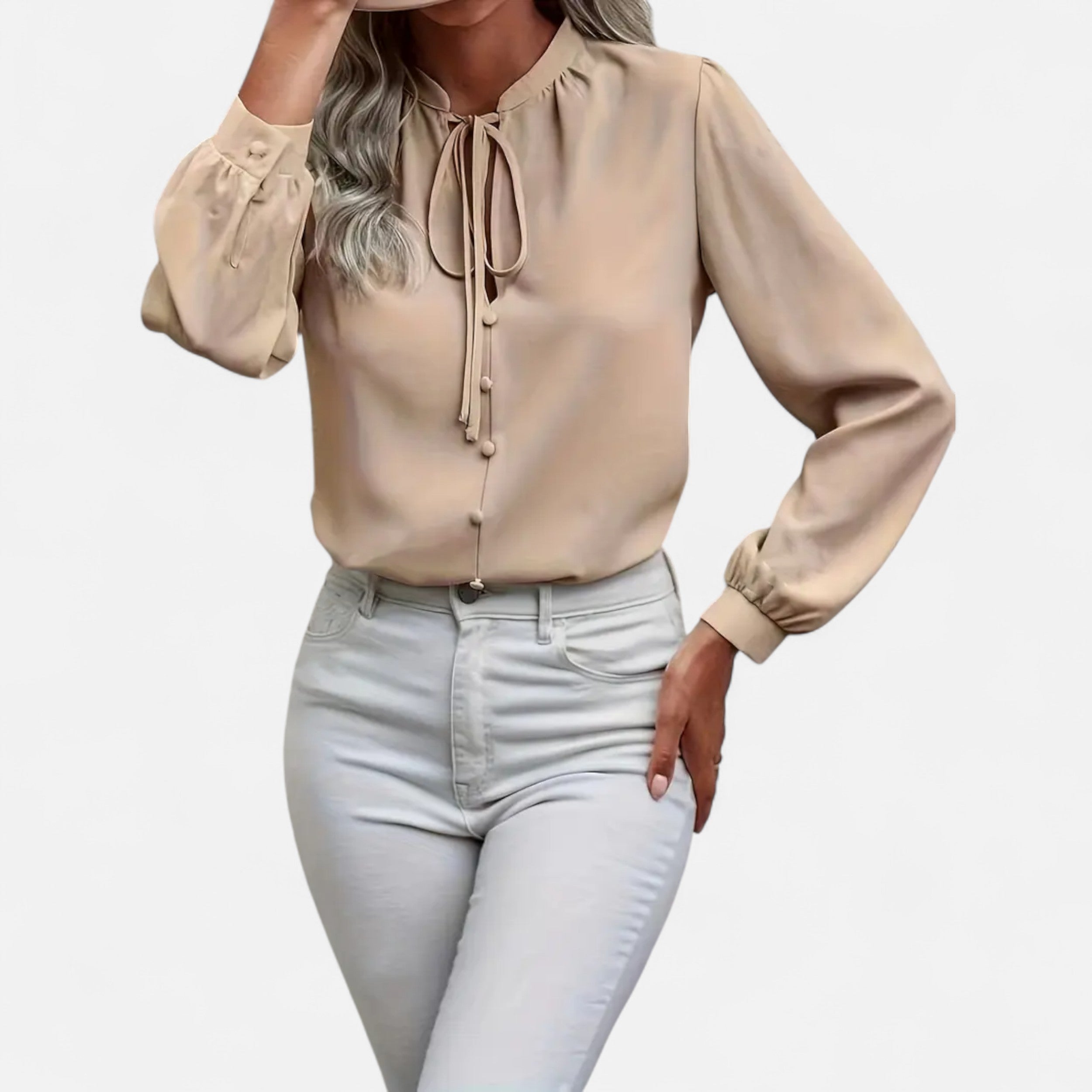 Women’s Elegant Tie-Neck Blouse