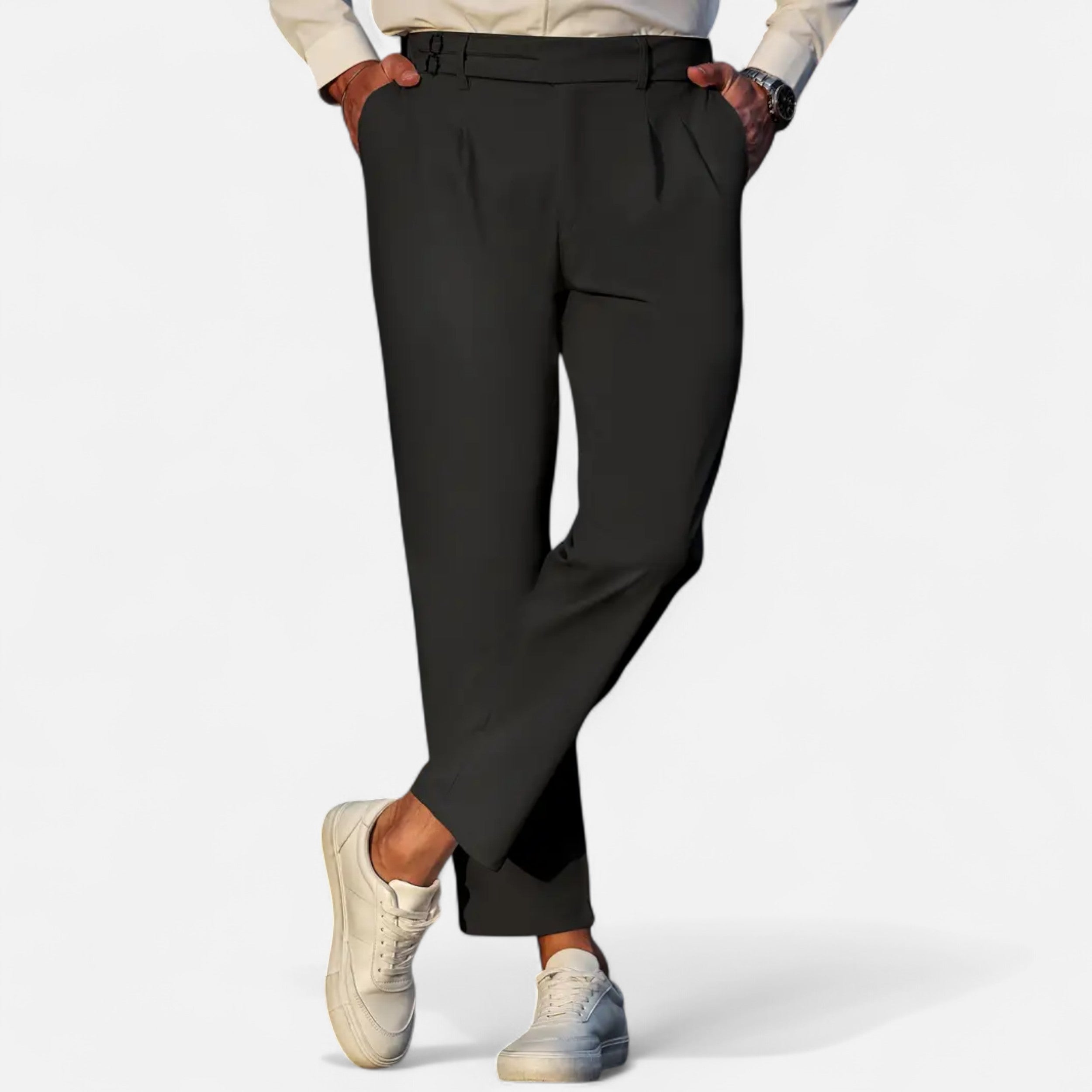 Men’s Relaxed-Fit Pants – Double-Button Classic